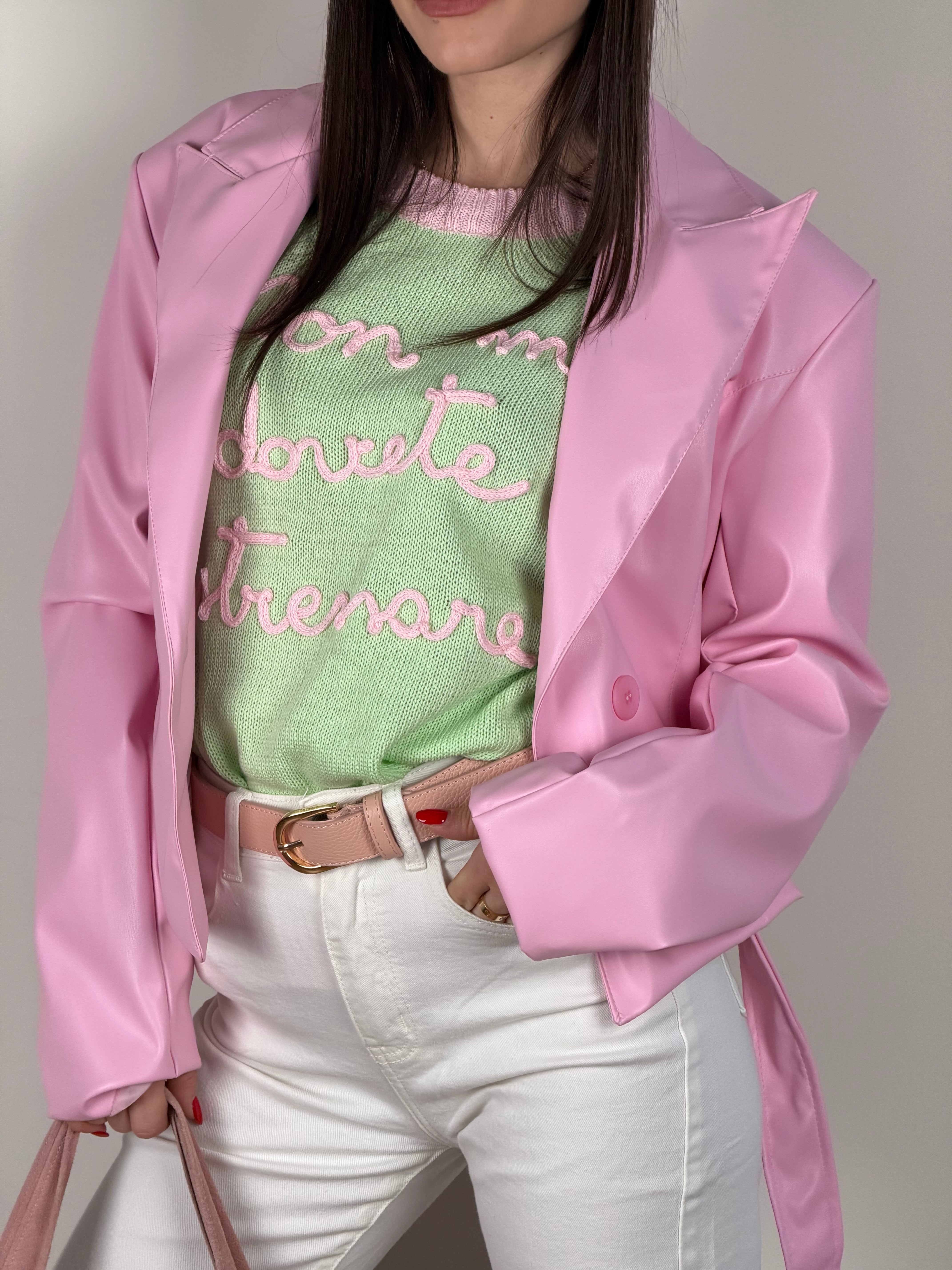 Maglia non mi stressare verde