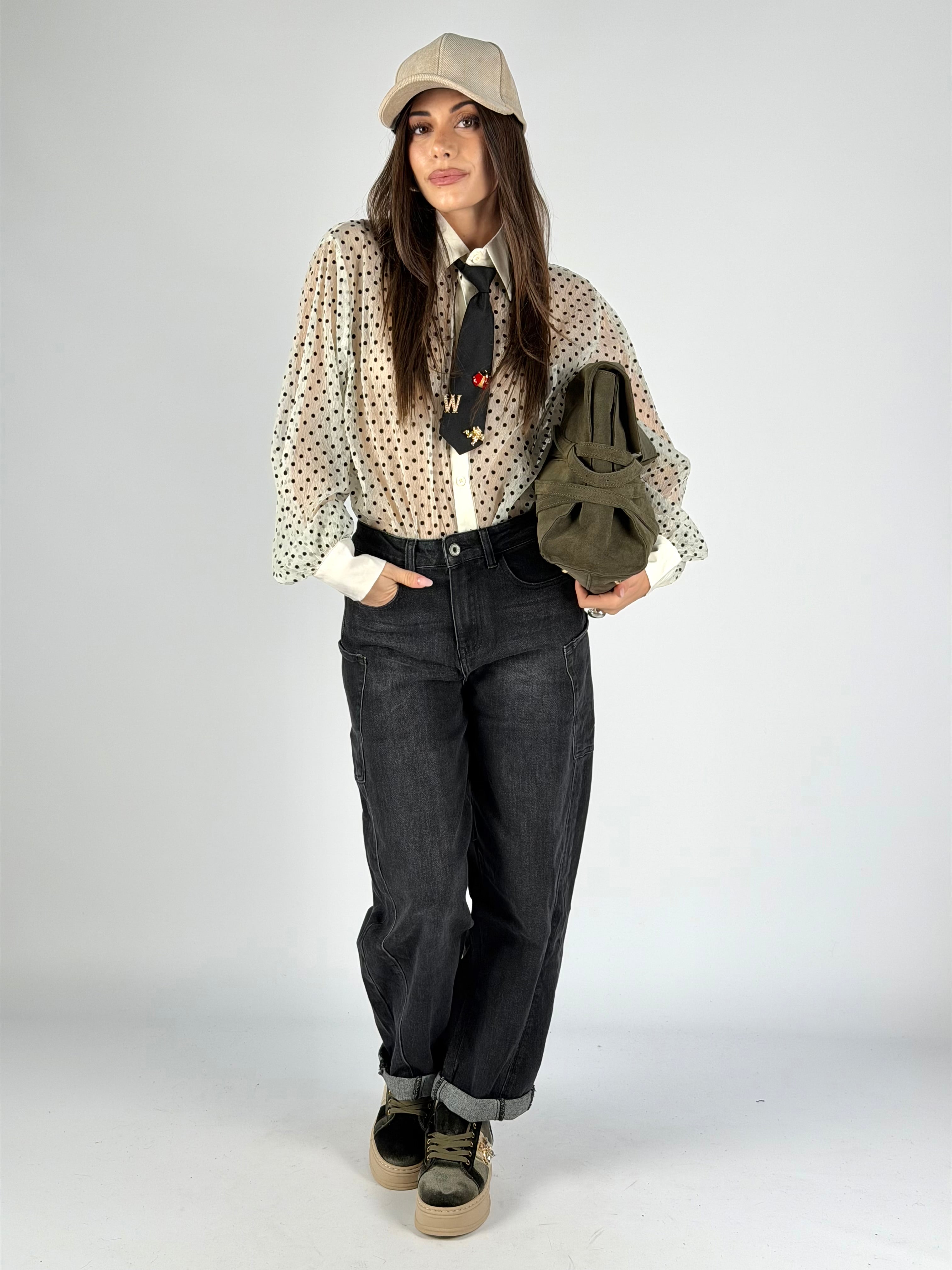 Camicia velo pois bianca