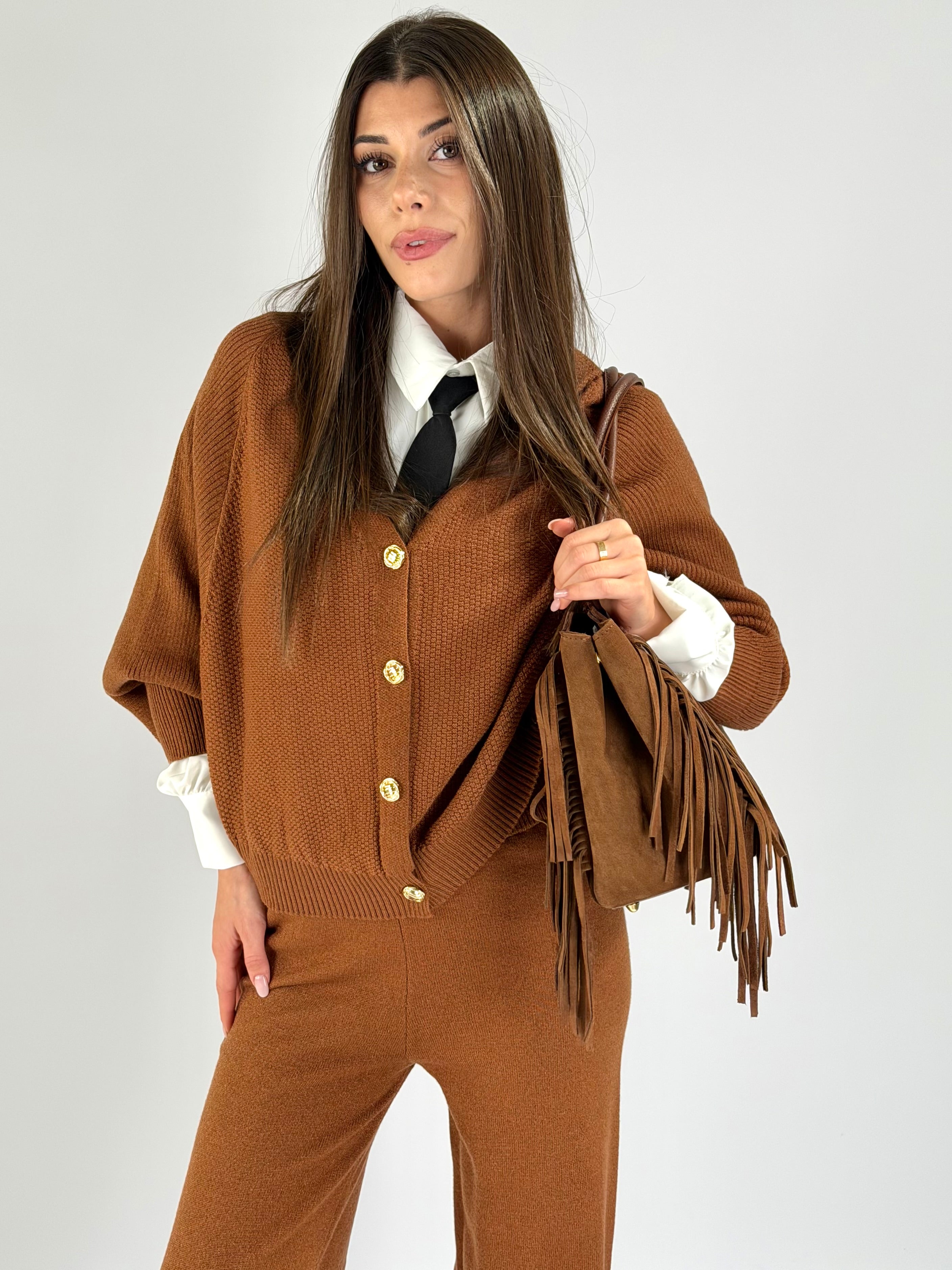 Set Tuta Lurex tabacco