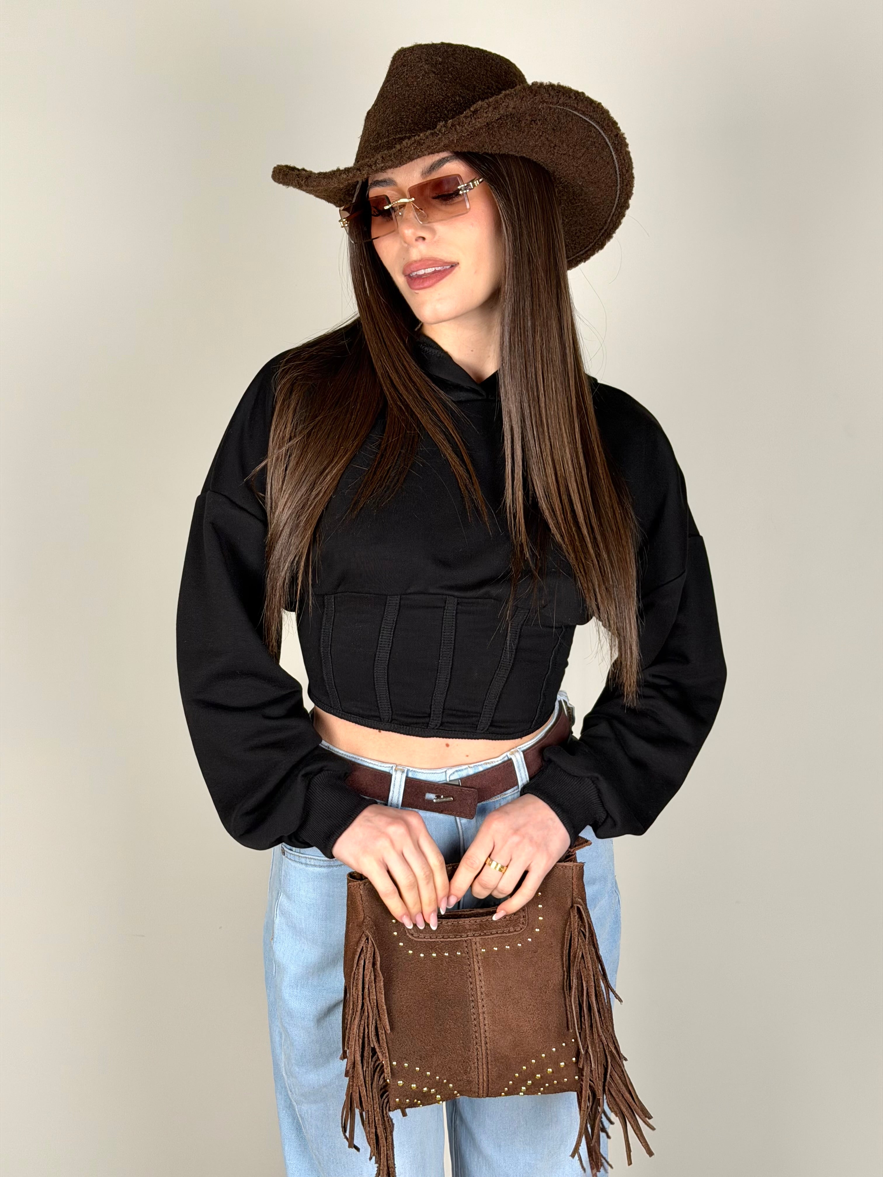 Felpa Las Vegas nera