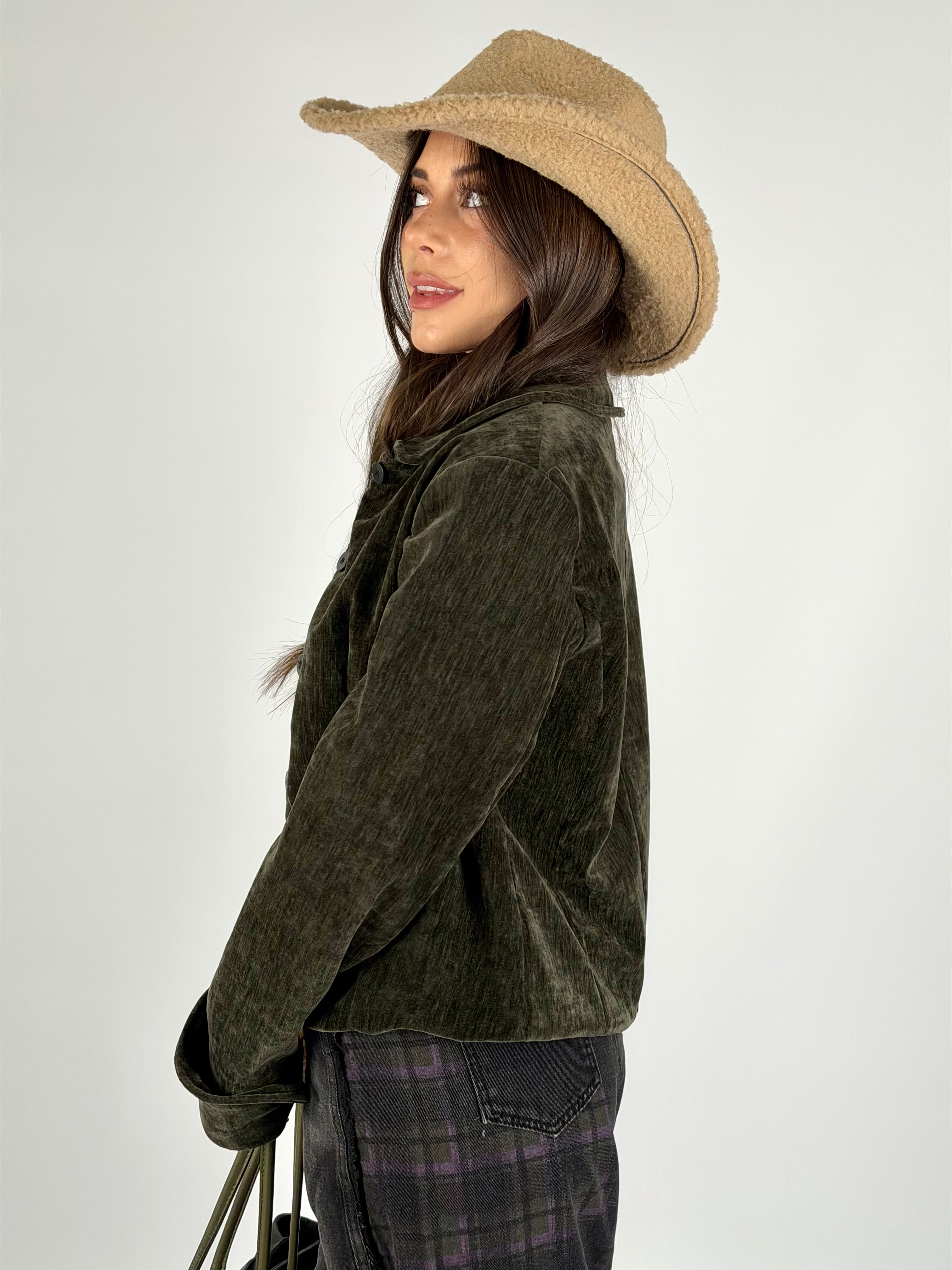 Camicia velluto verde