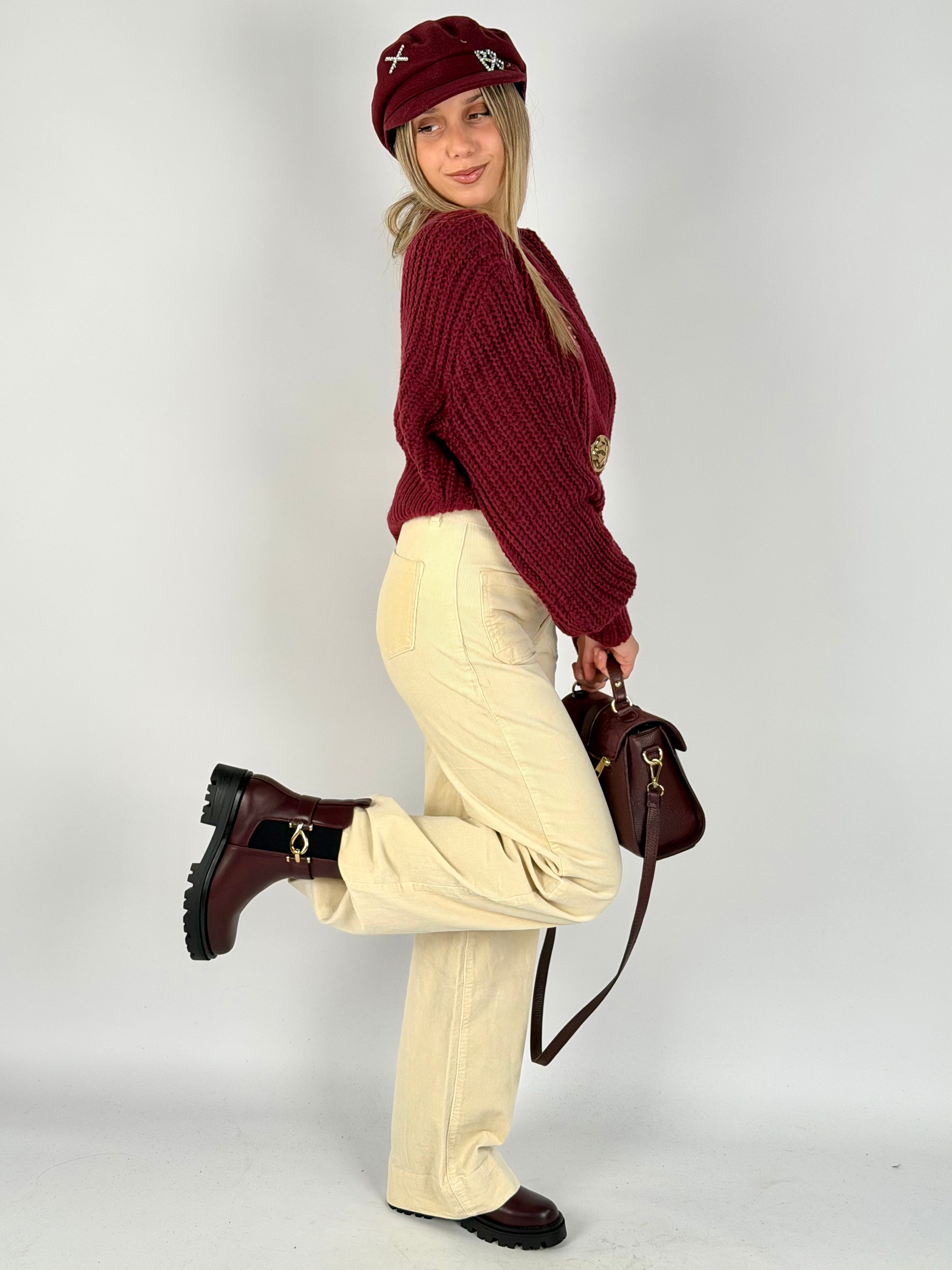 Maglia happy bordeaux