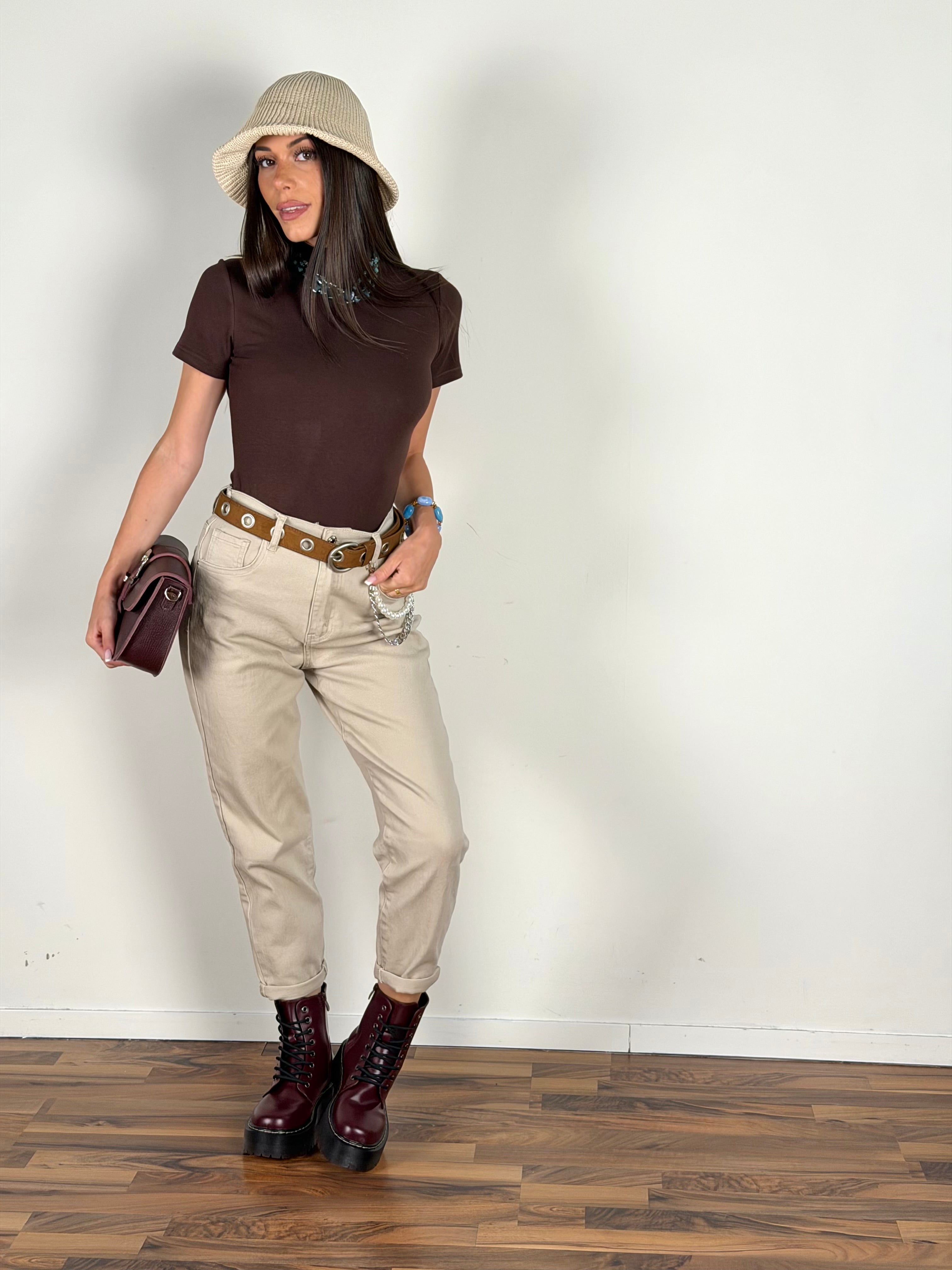 Jeans catena perla beige