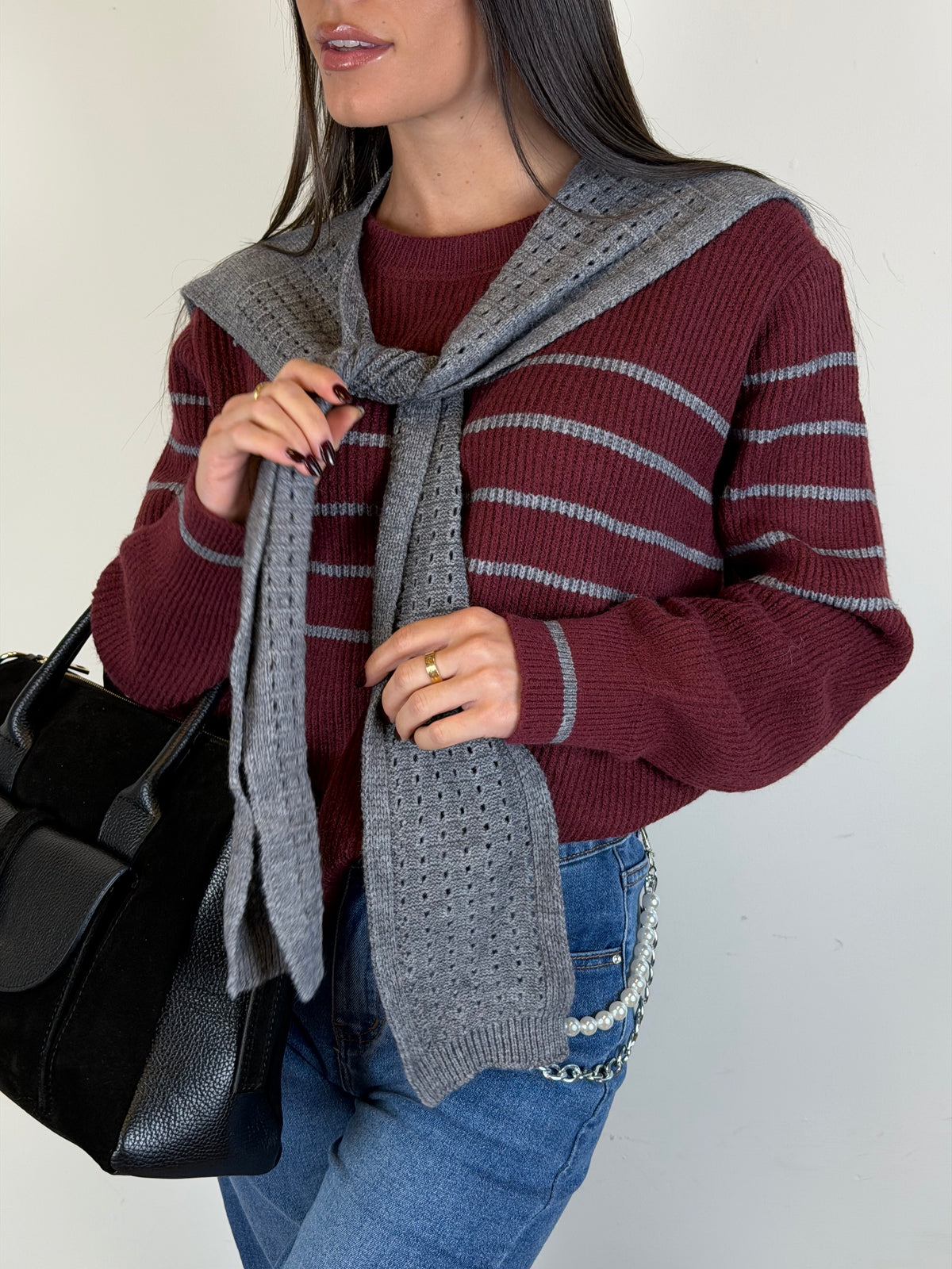 Maglia Pearl bordeaux