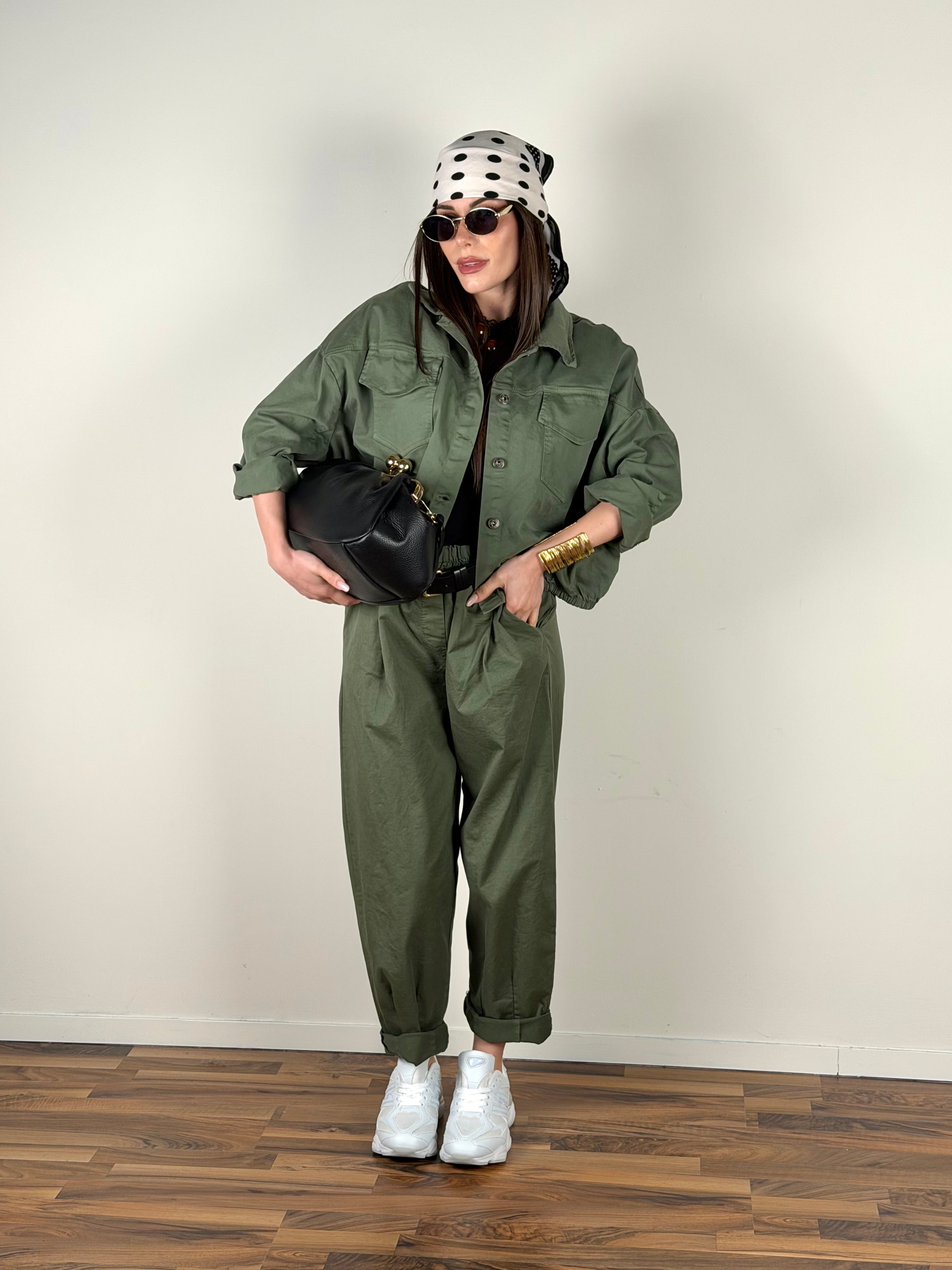 Giubbino jeans Carmen verde