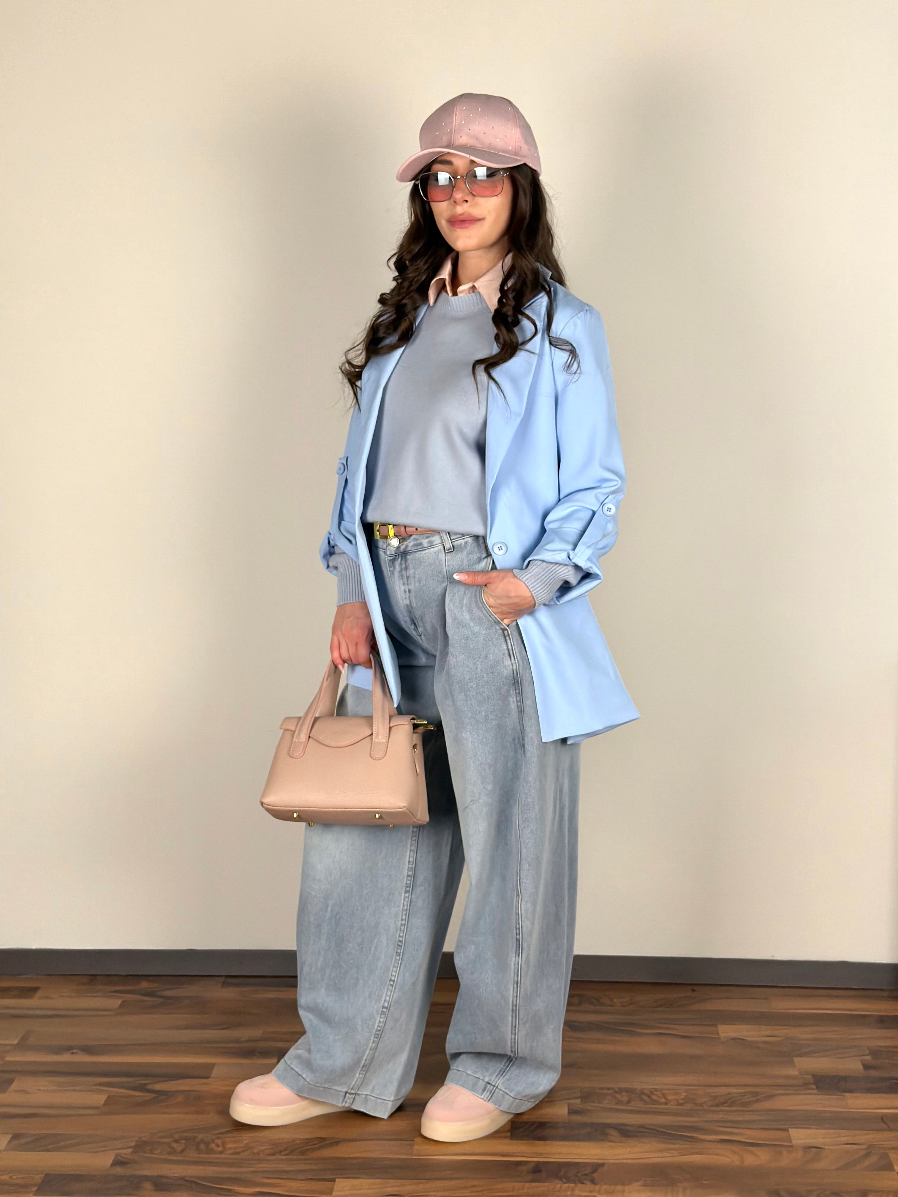 Giacca colors celeste