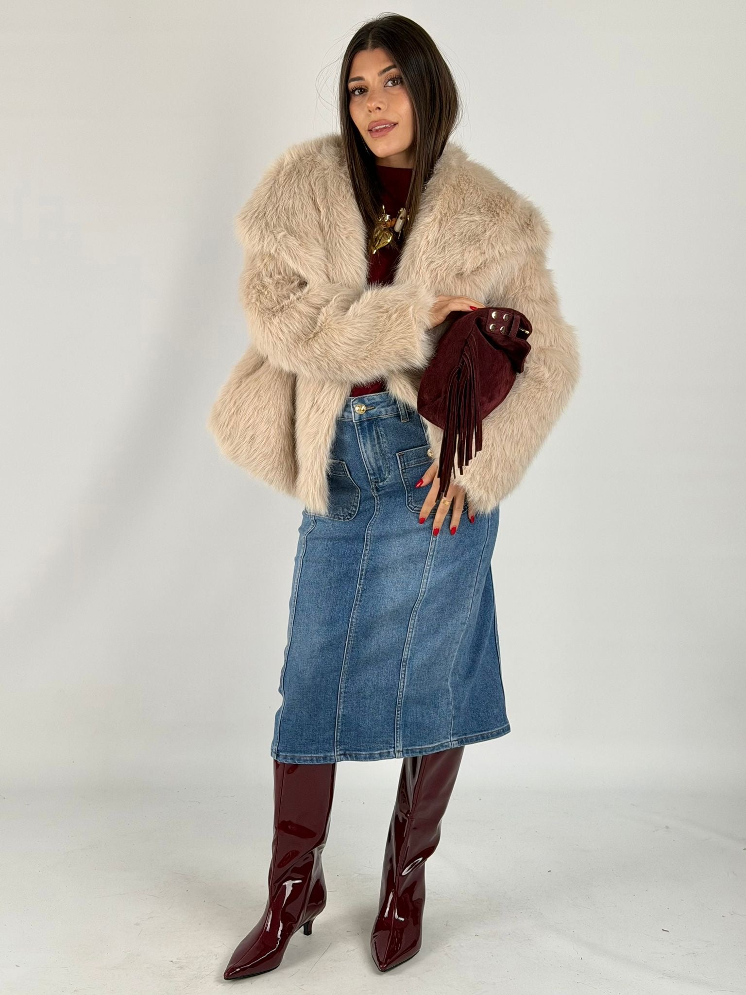 Pelliccia Gemma beige