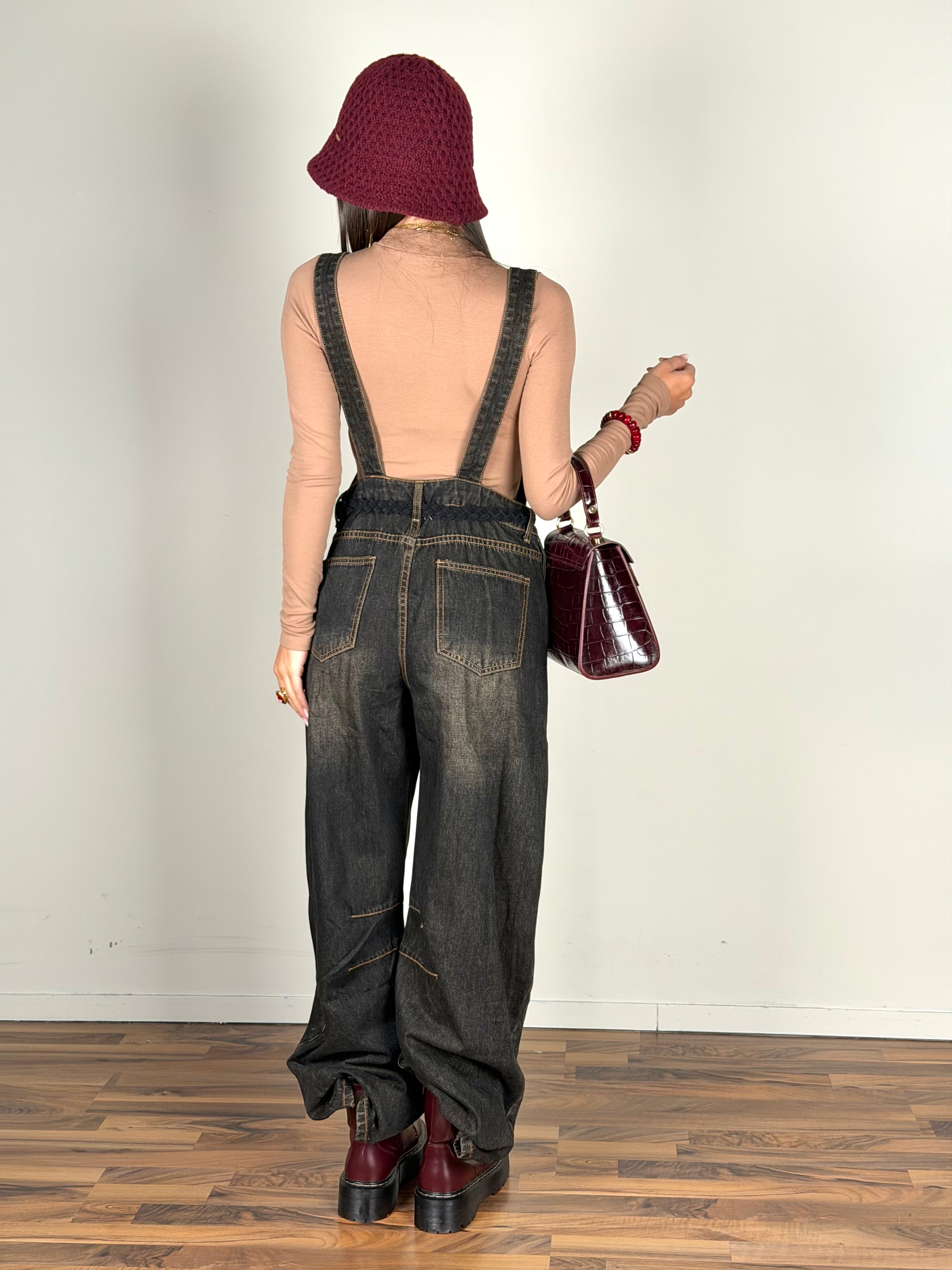 Salopette Jeans NEW COLLECTION nero