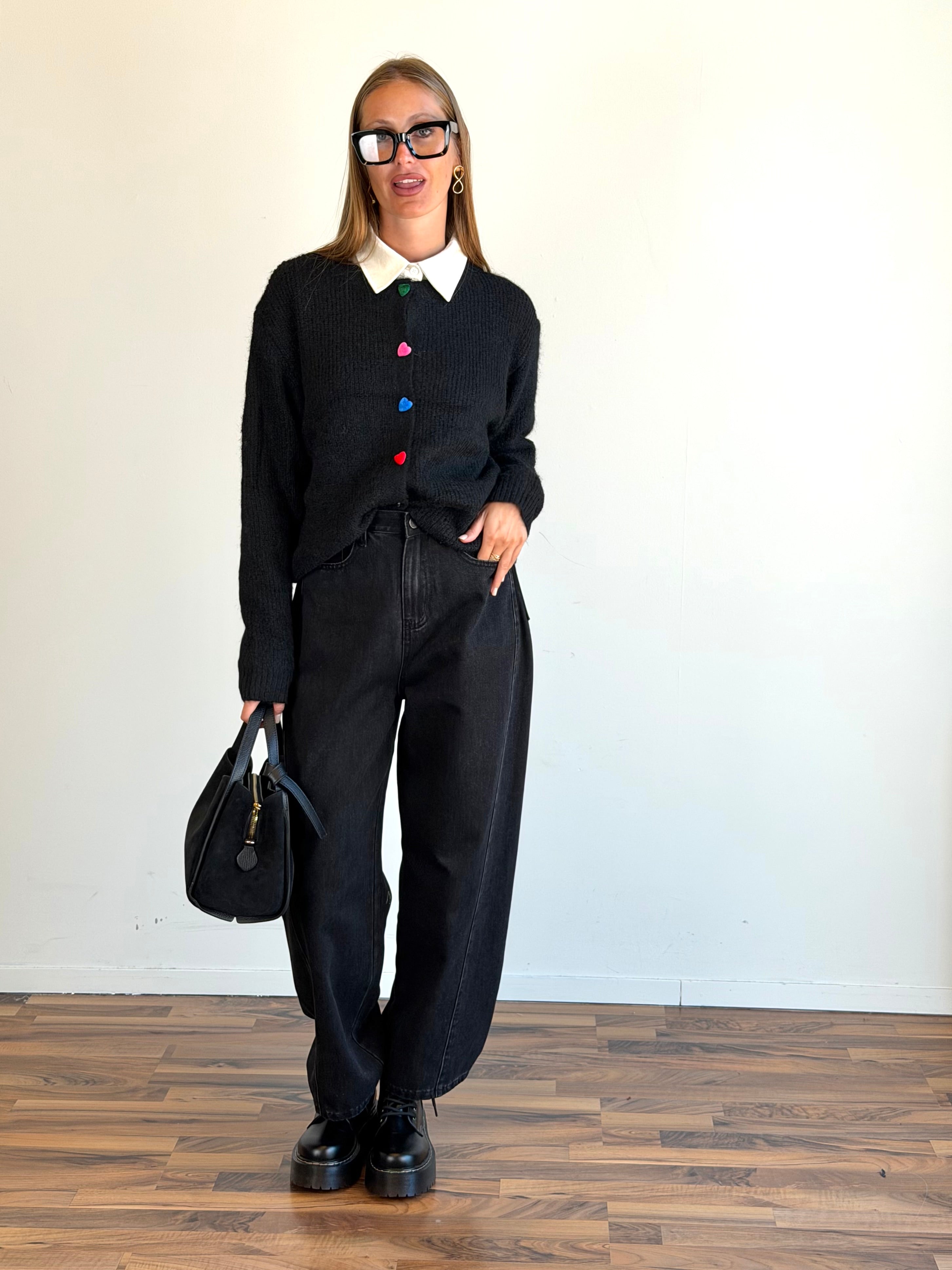 Jeans Sfrangiato nero