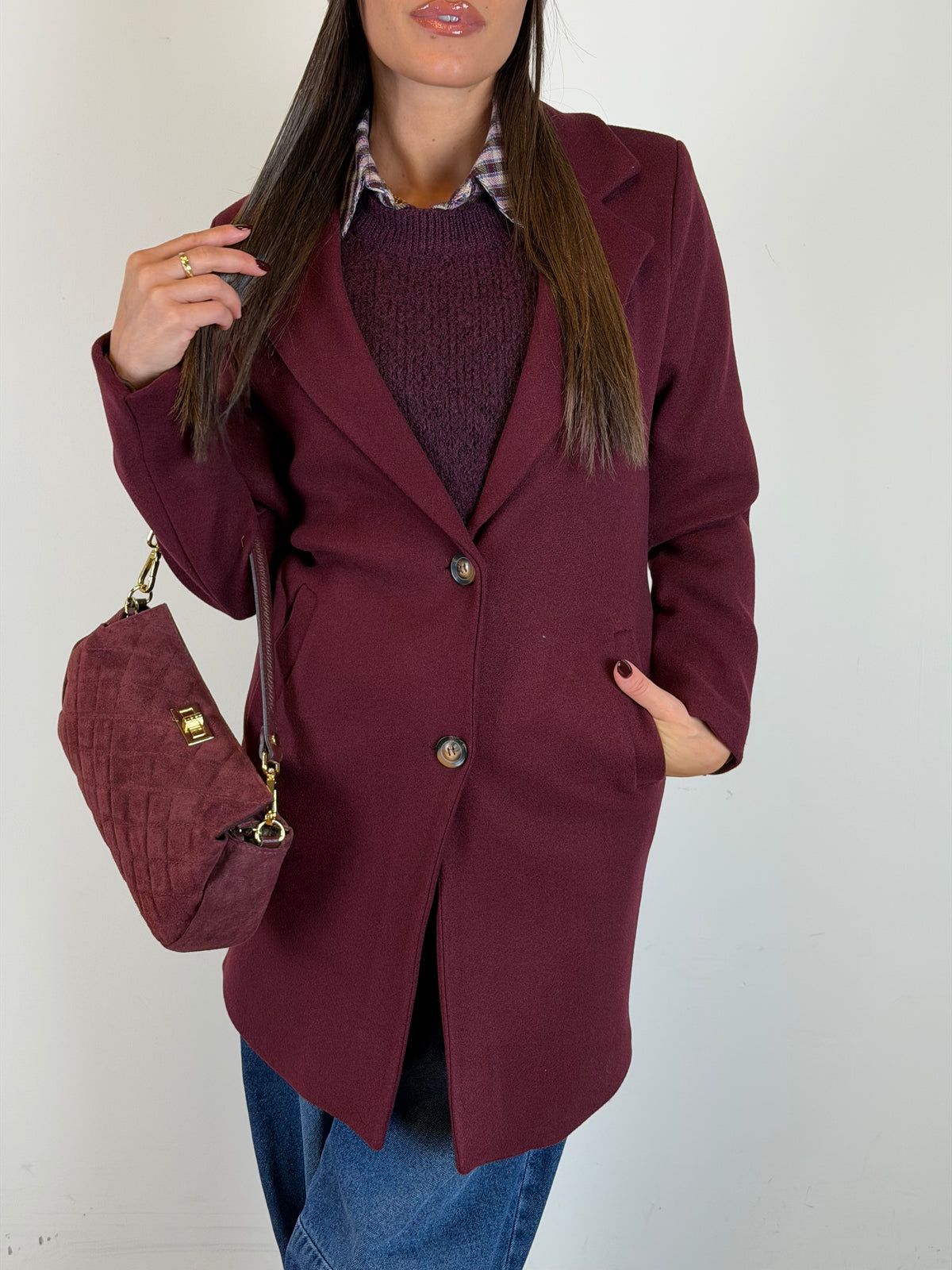 Cappotto Trendy bordeaux