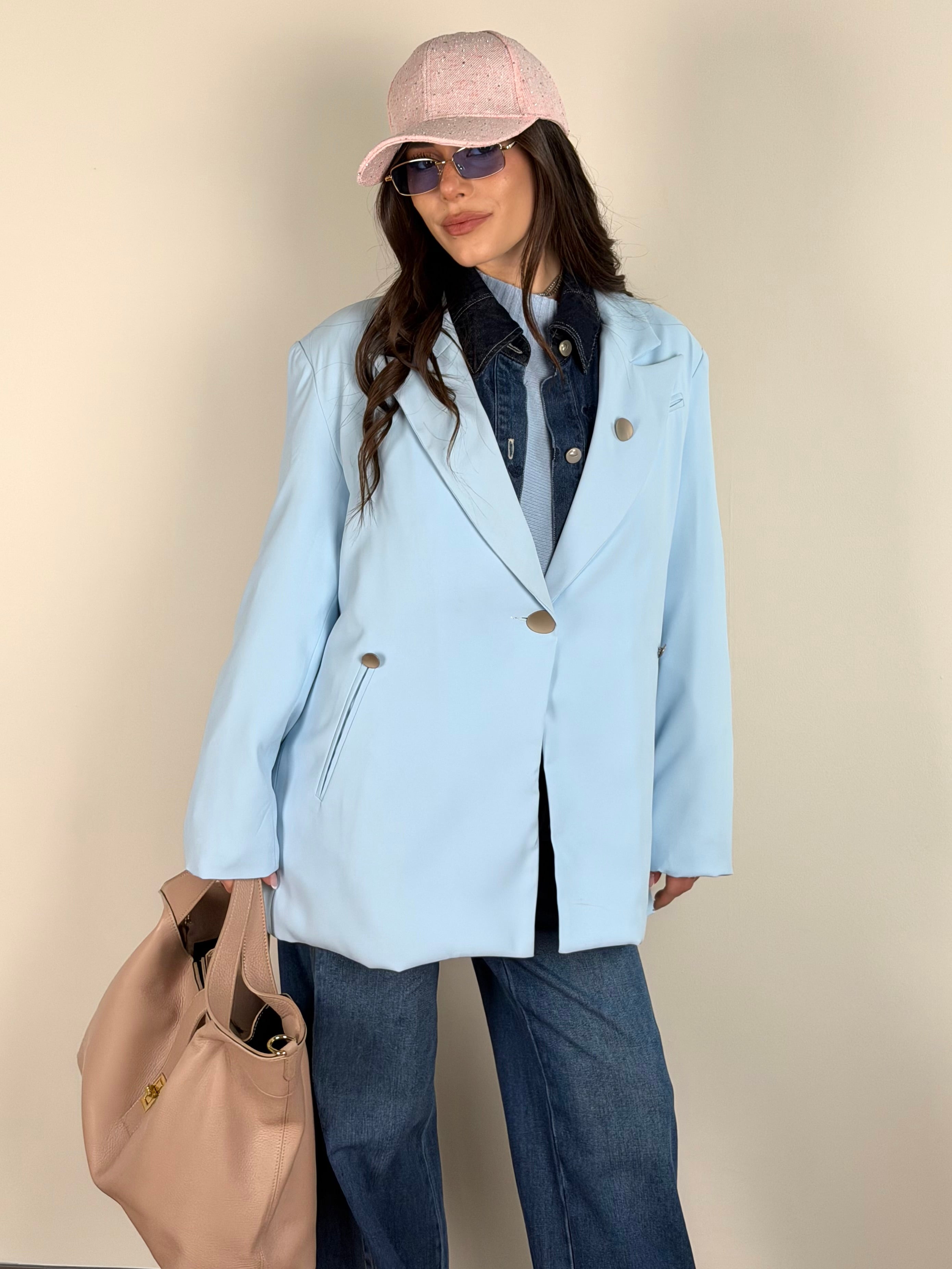 Giacca Marien celeste