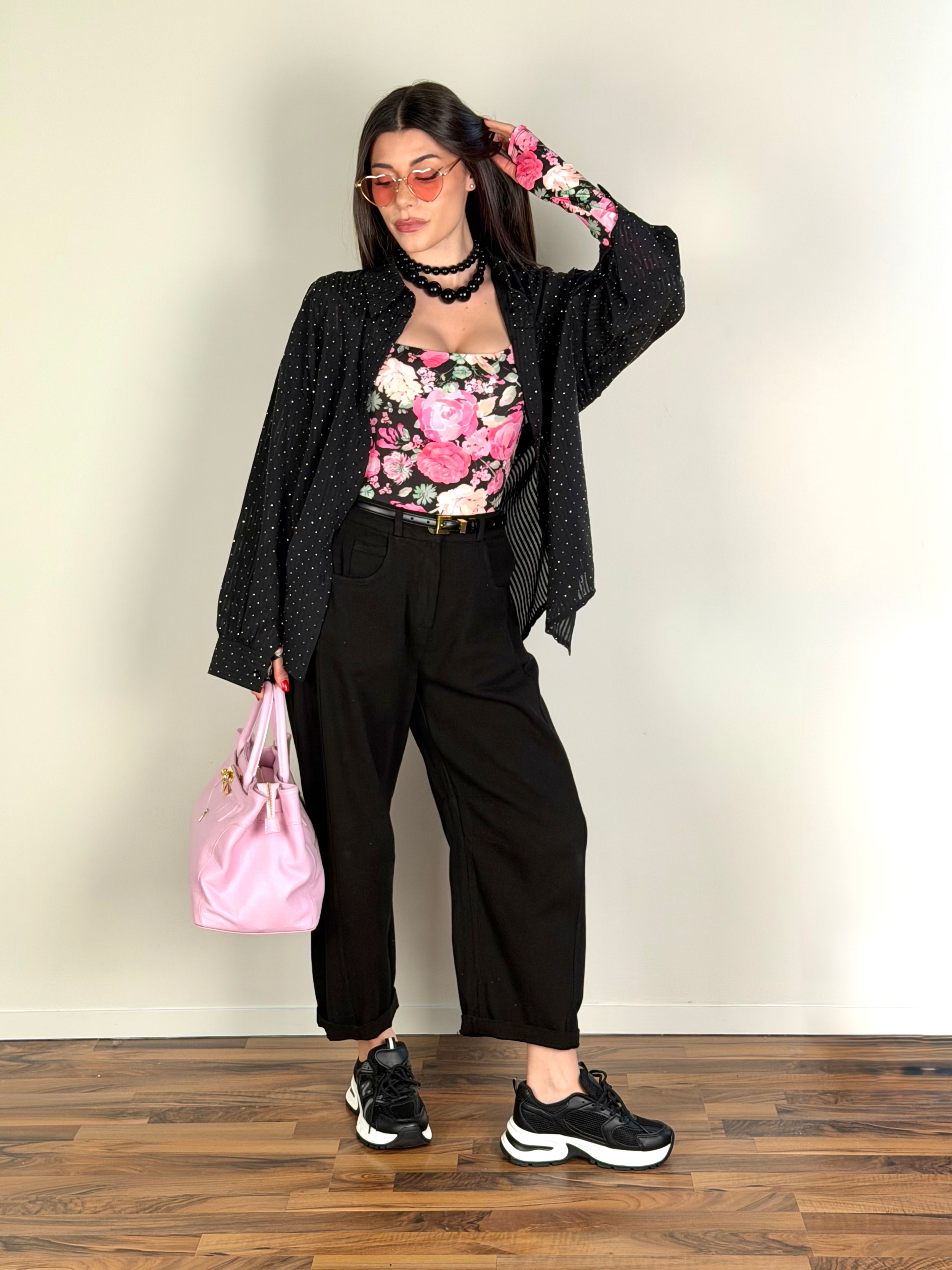 Camicia Zirconia nero