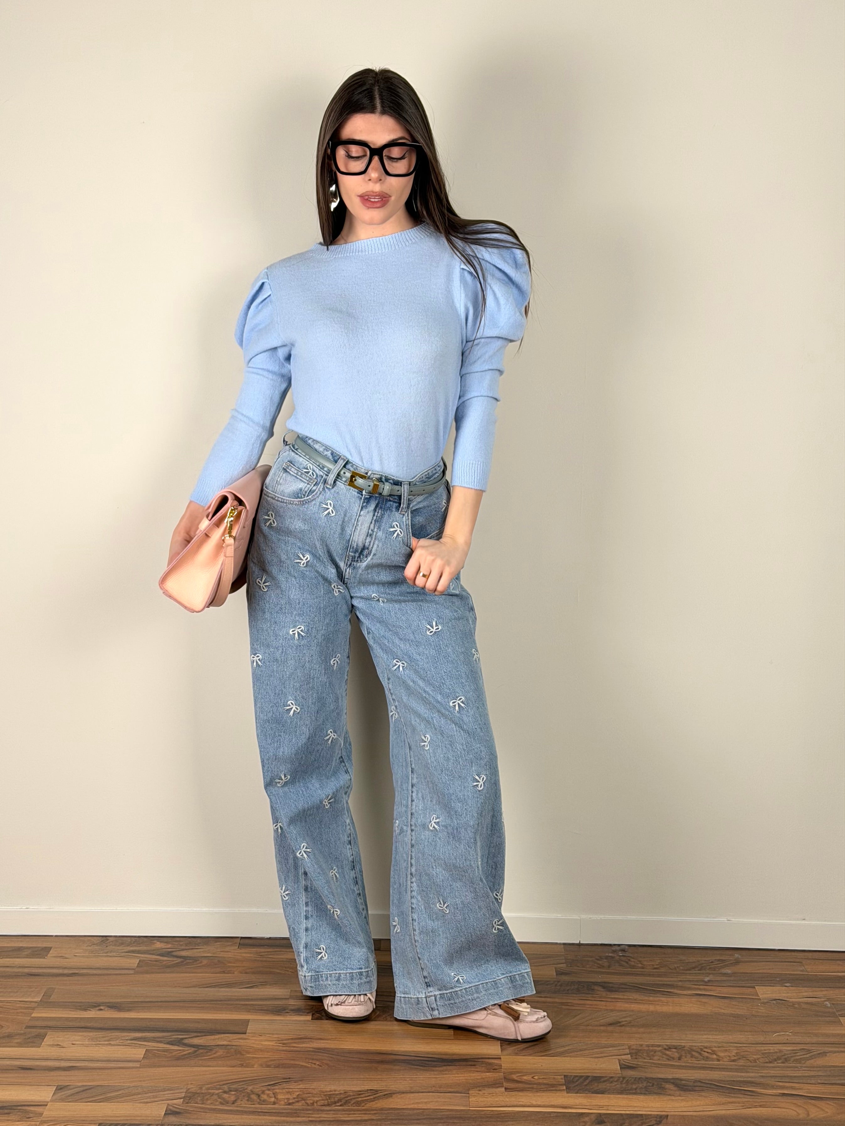 Maglia Nicole celeste