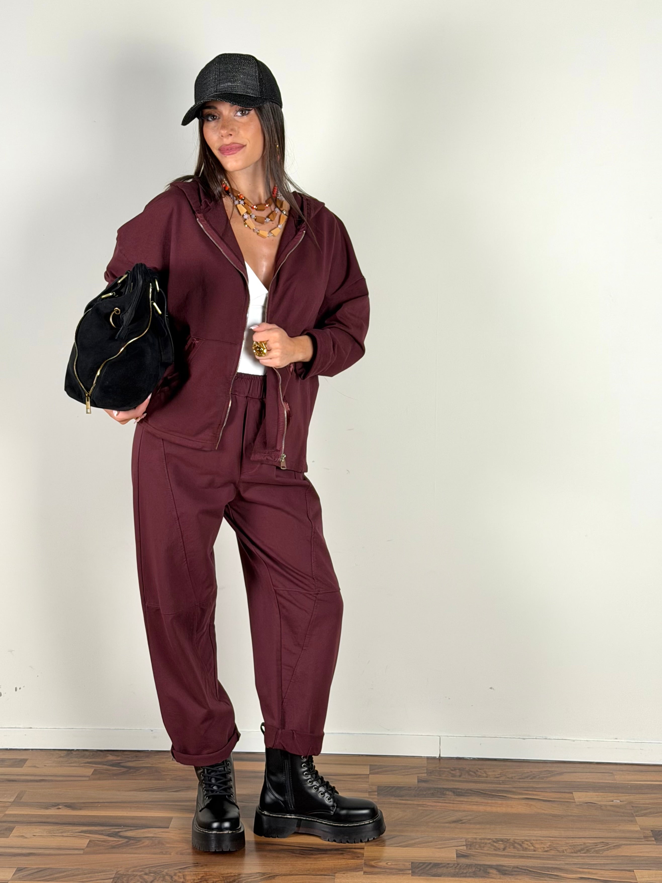 Felpa Divine bordeaux