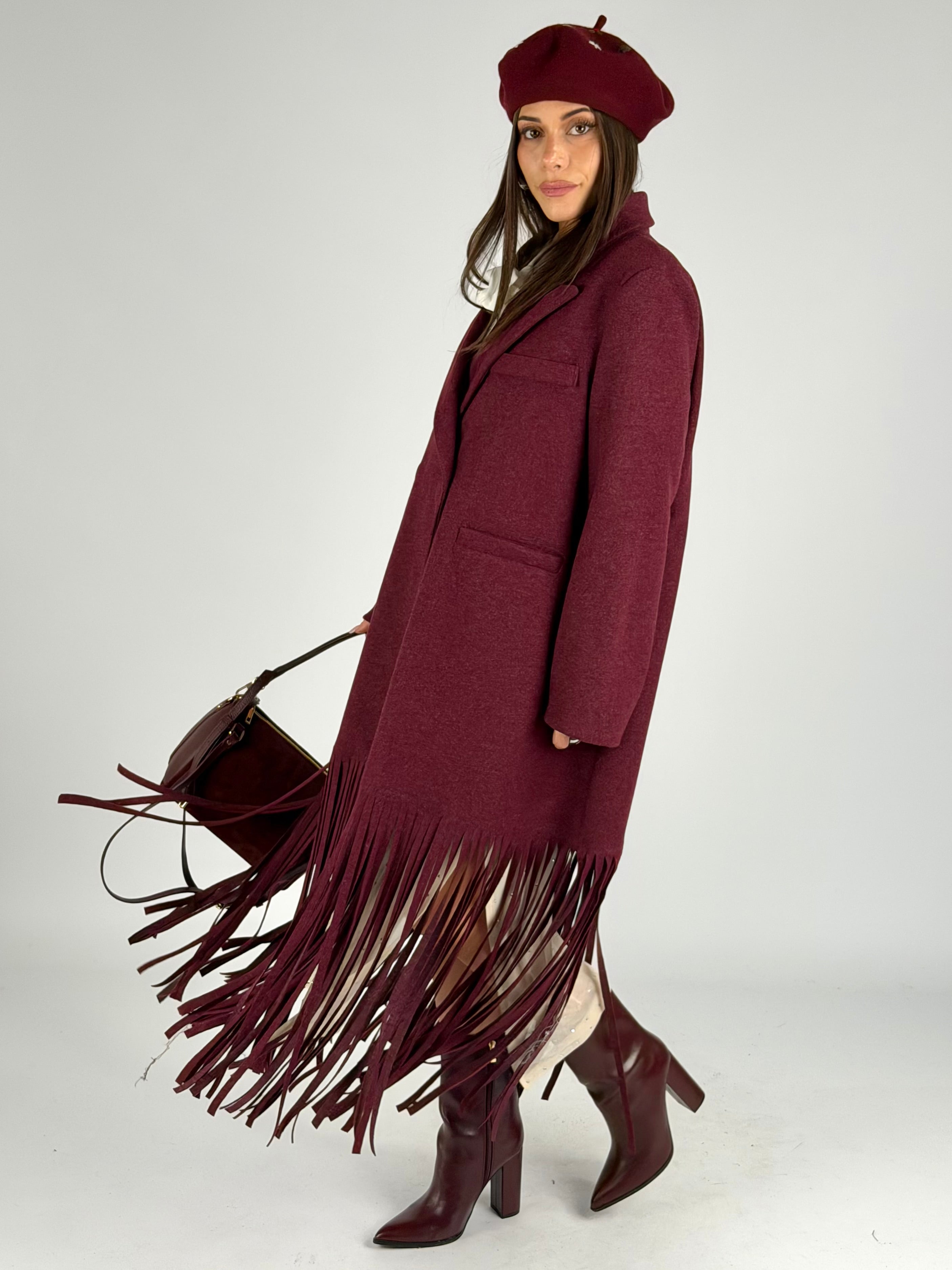 Cappotto Texas bordeaux