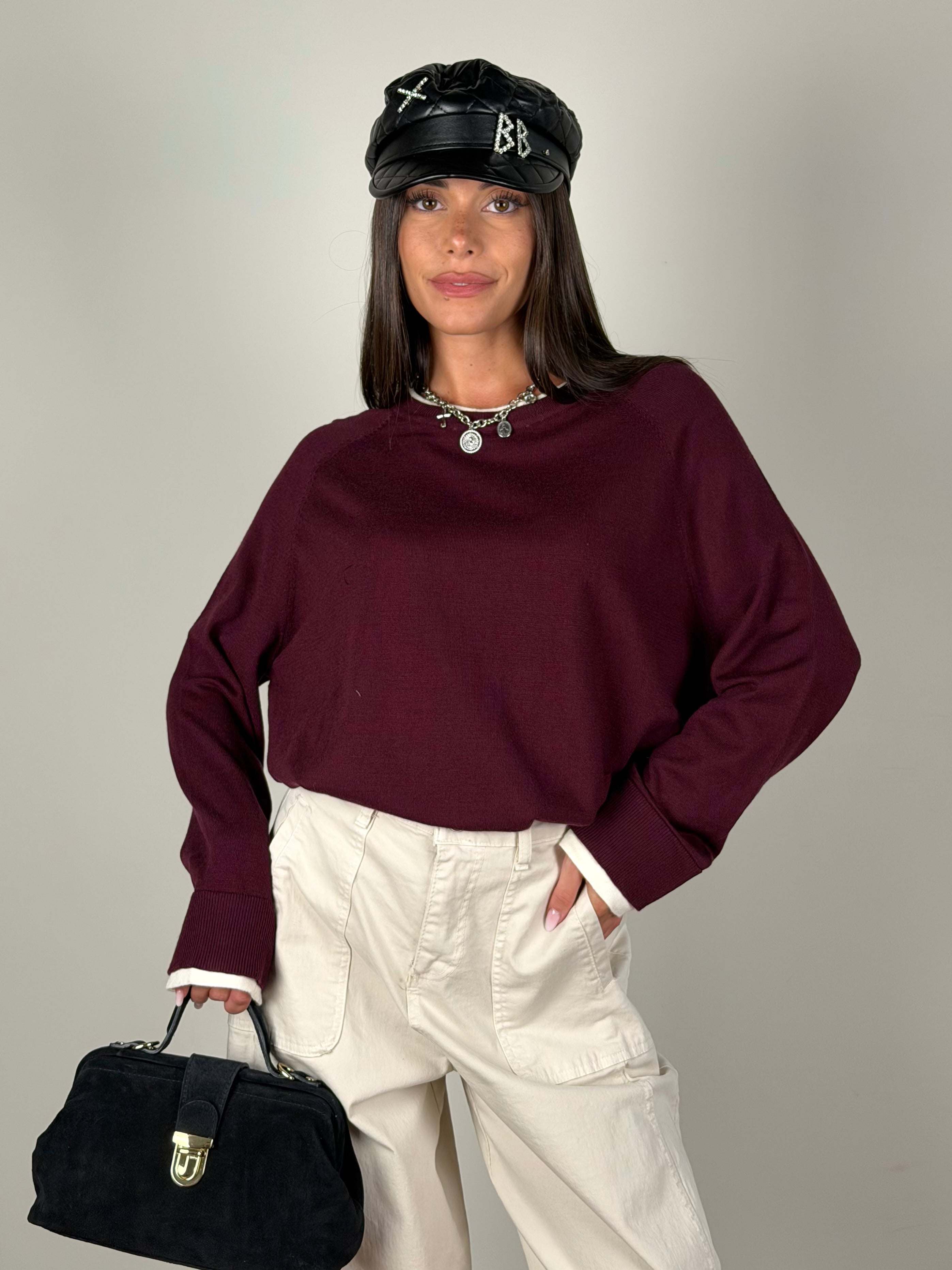 Maglia Corinne bordeaux