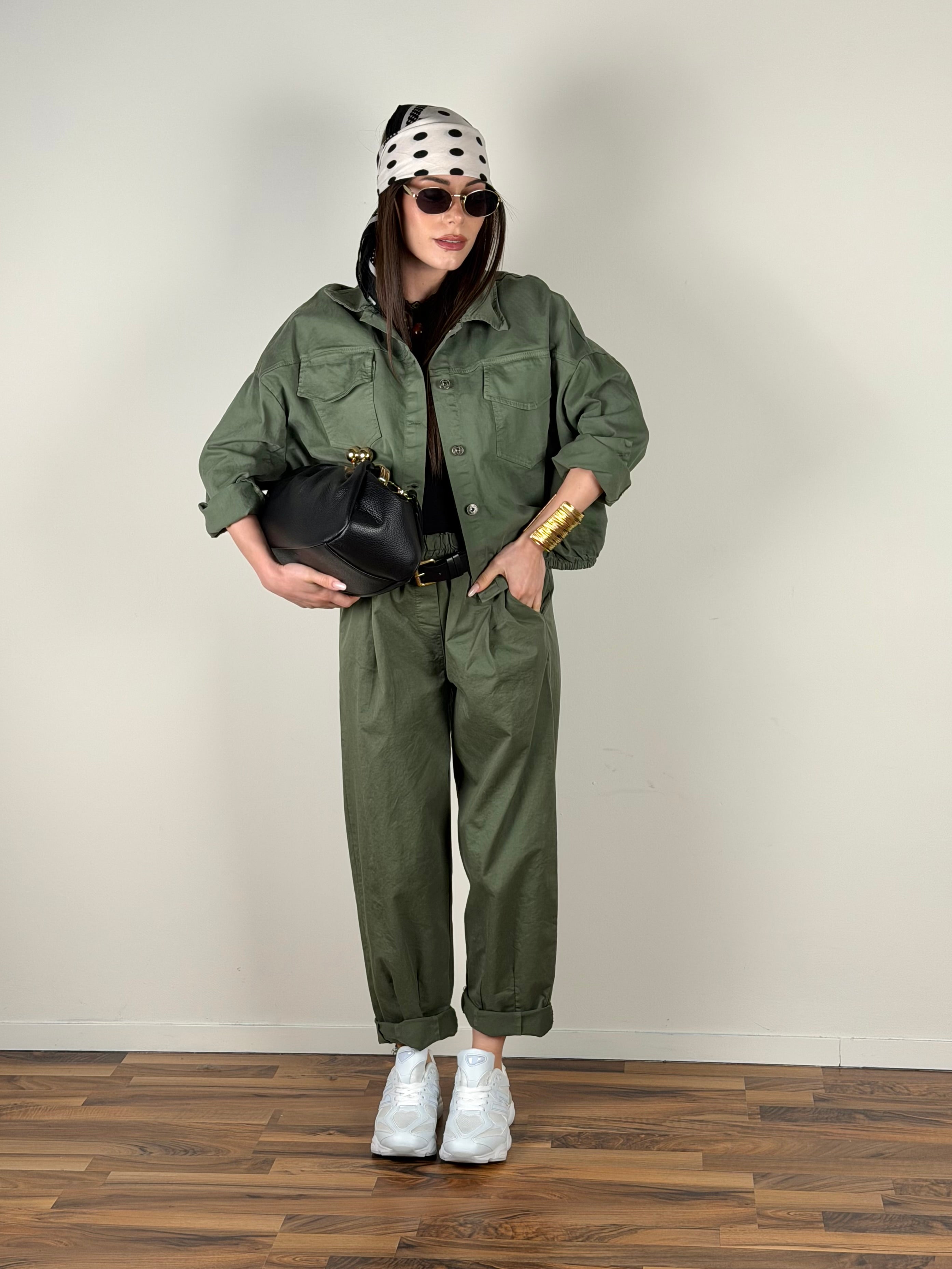 Giubbino jeans Carmen verde