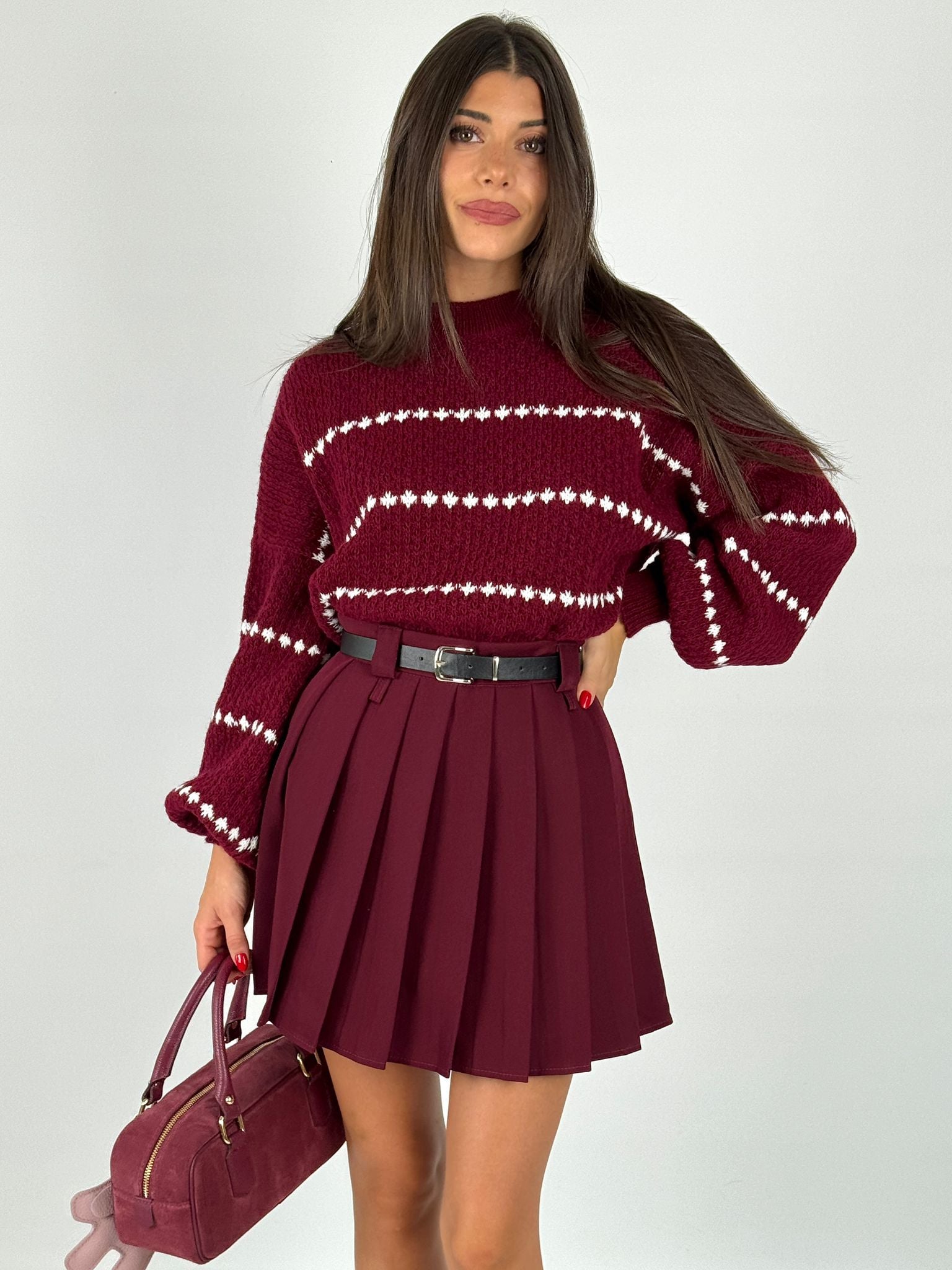 Maglia Ellie bordeaux