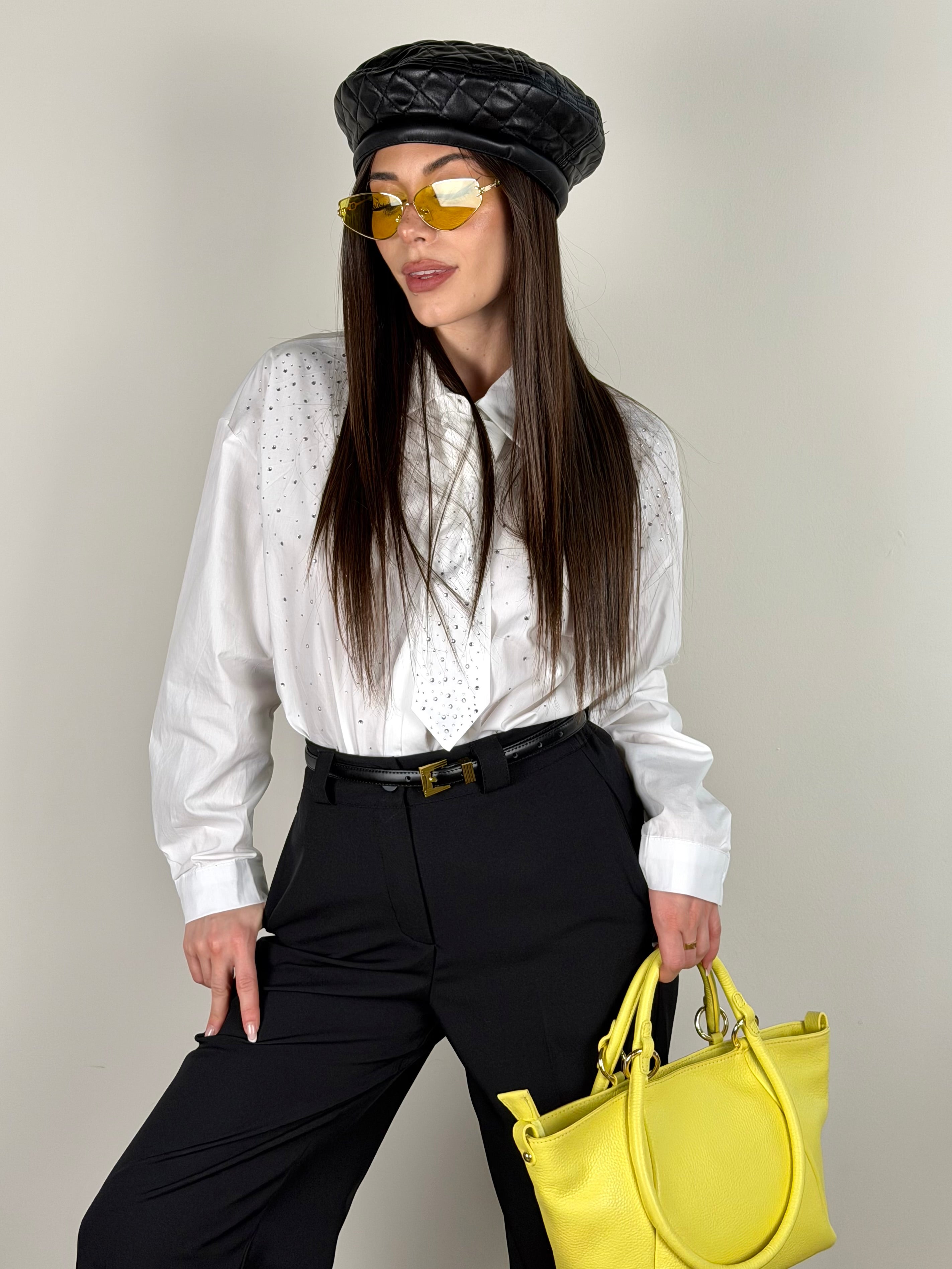 Camicia Simply cravatta bianca