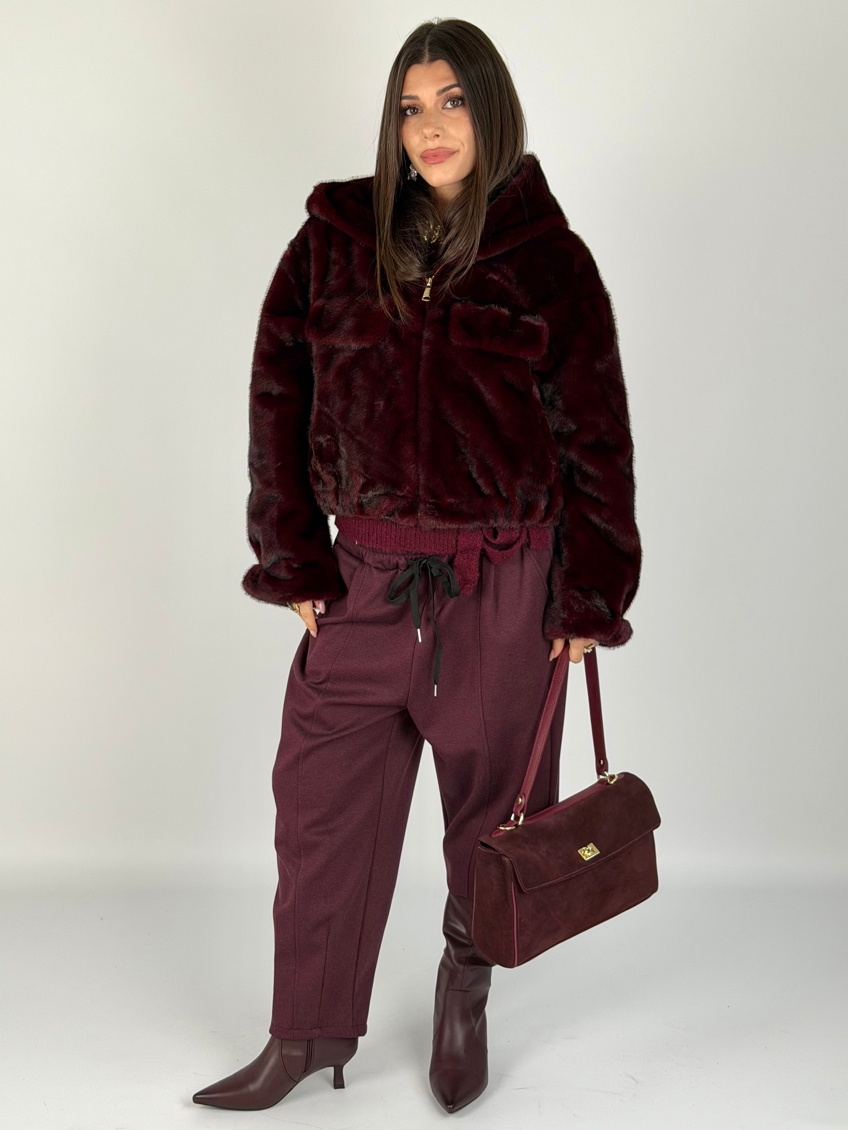Pelliccia Marta bordeaux