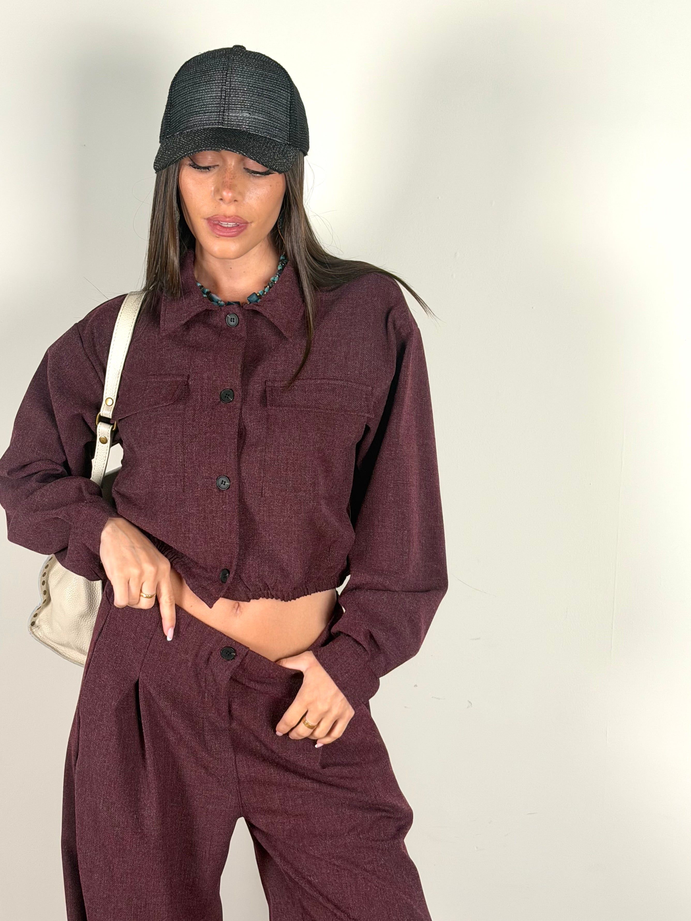 Camicia completo Trix bordeaux
