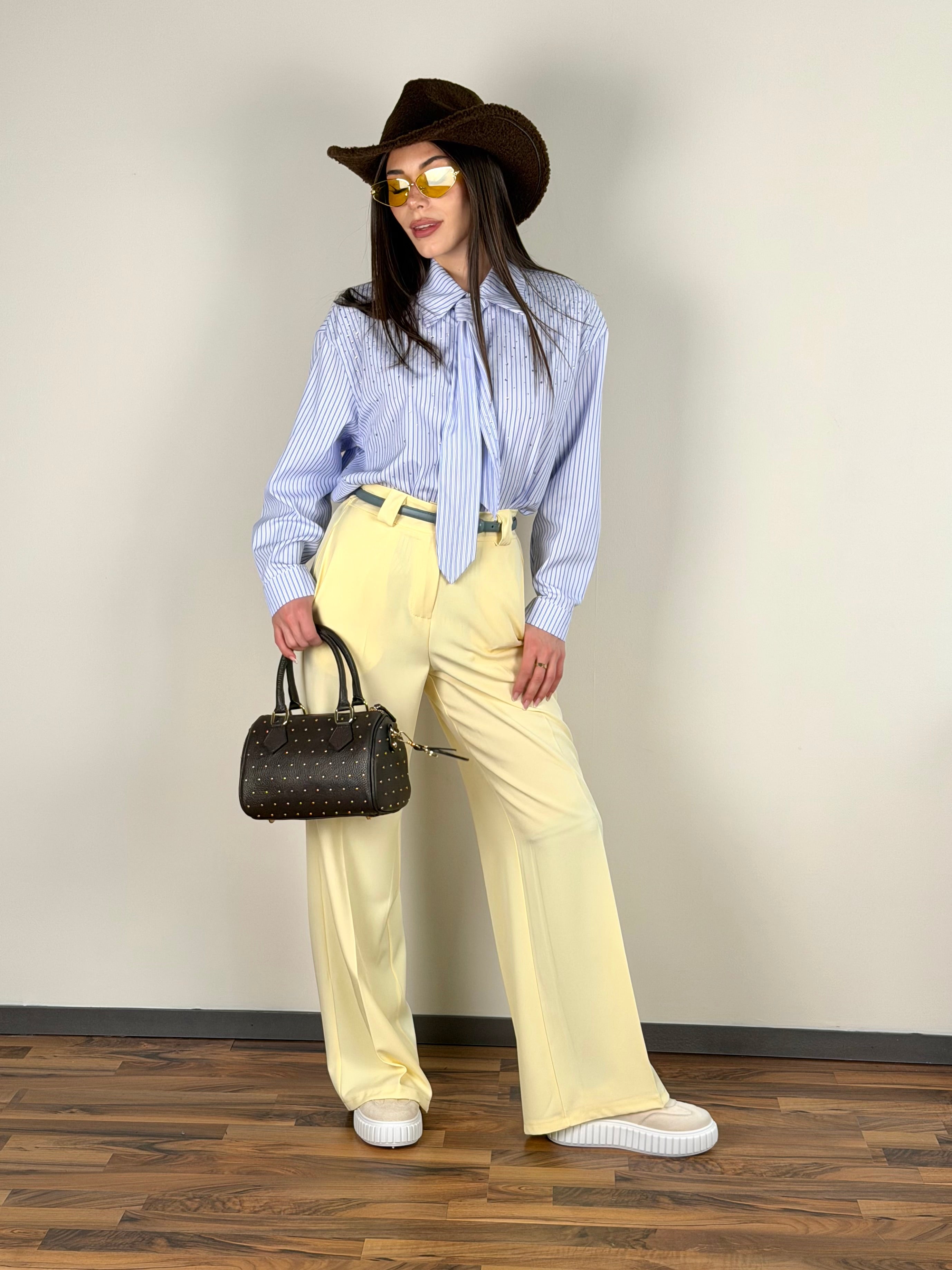 Camicia Simply cravatta celeste