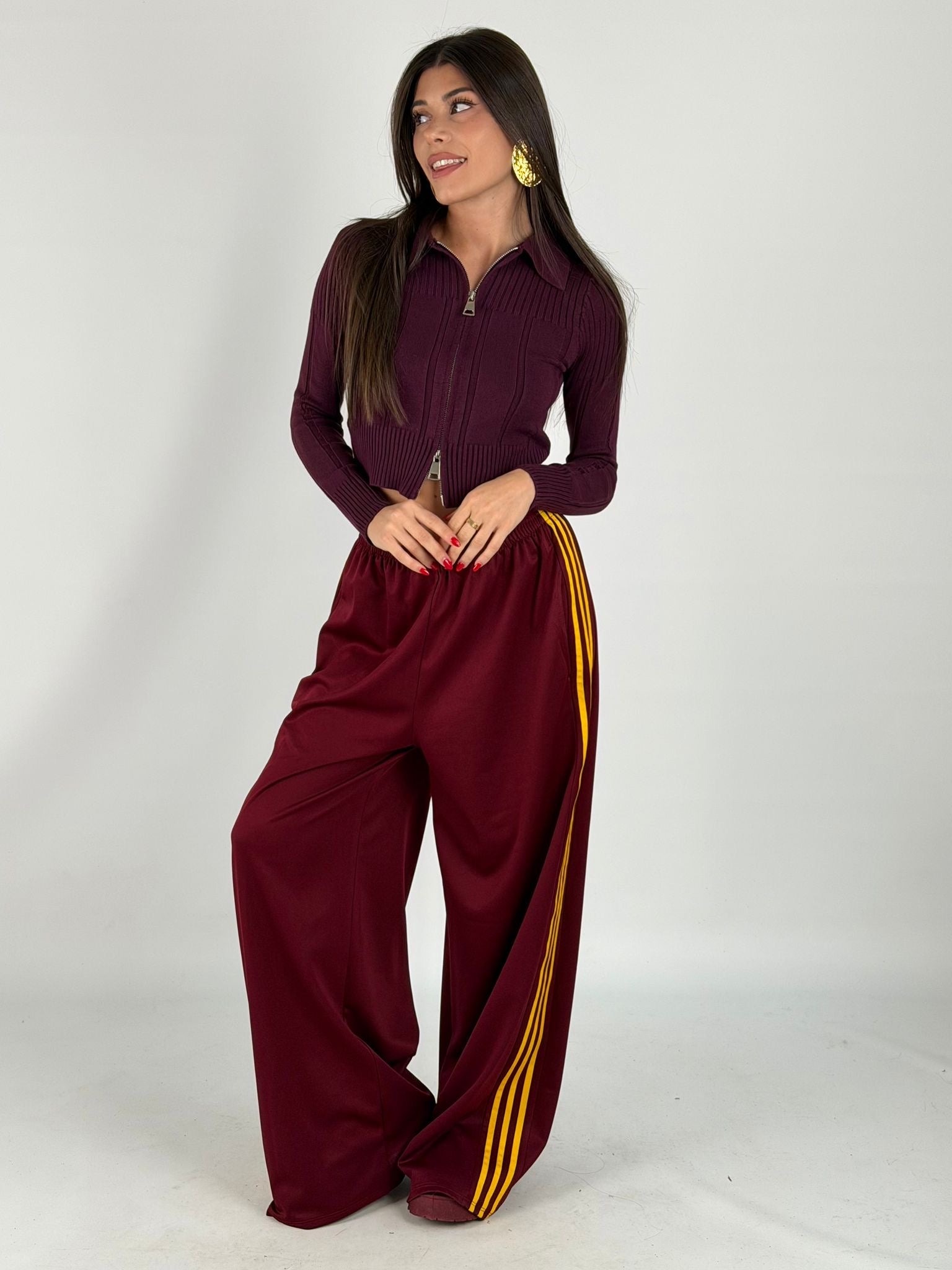 Pantalone Beyoncé bordeaux