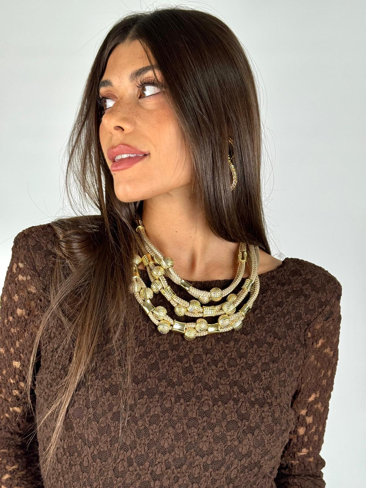 Collana sfere oro - 2 colori