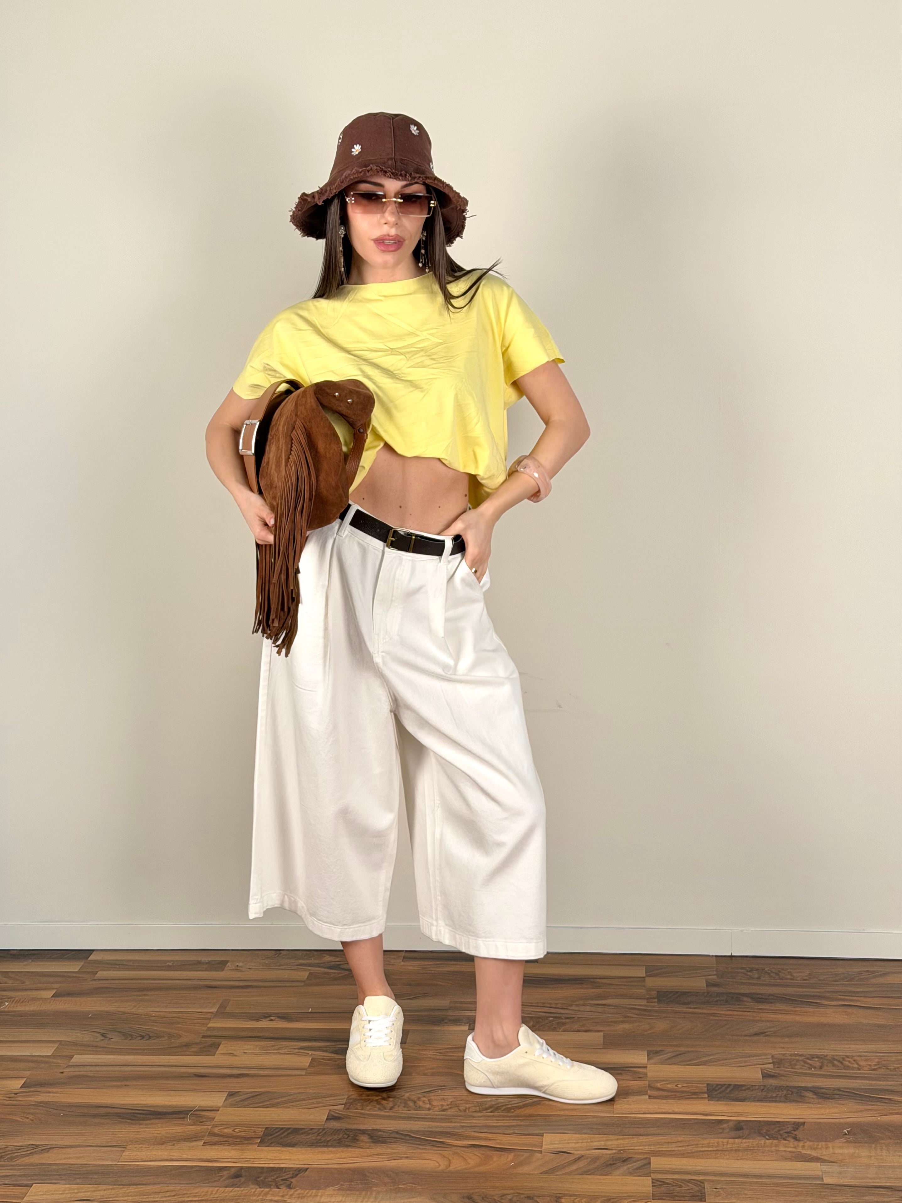 T-shirt Olivia gialla