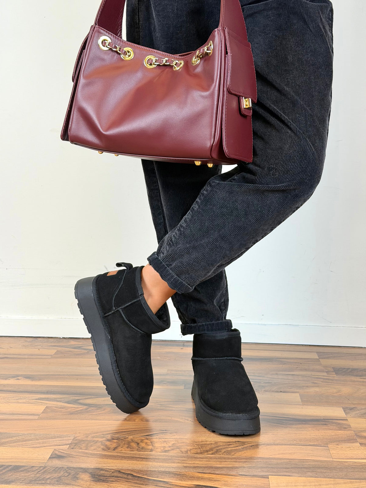 Stivale Vera pelle Lily nero