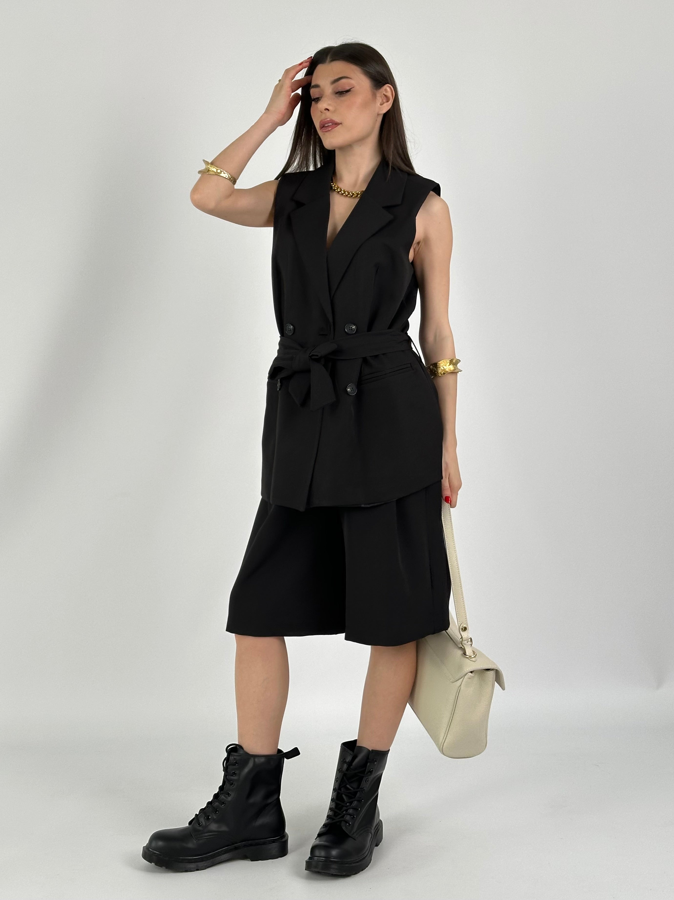 Giacca in viscosa Julia nero