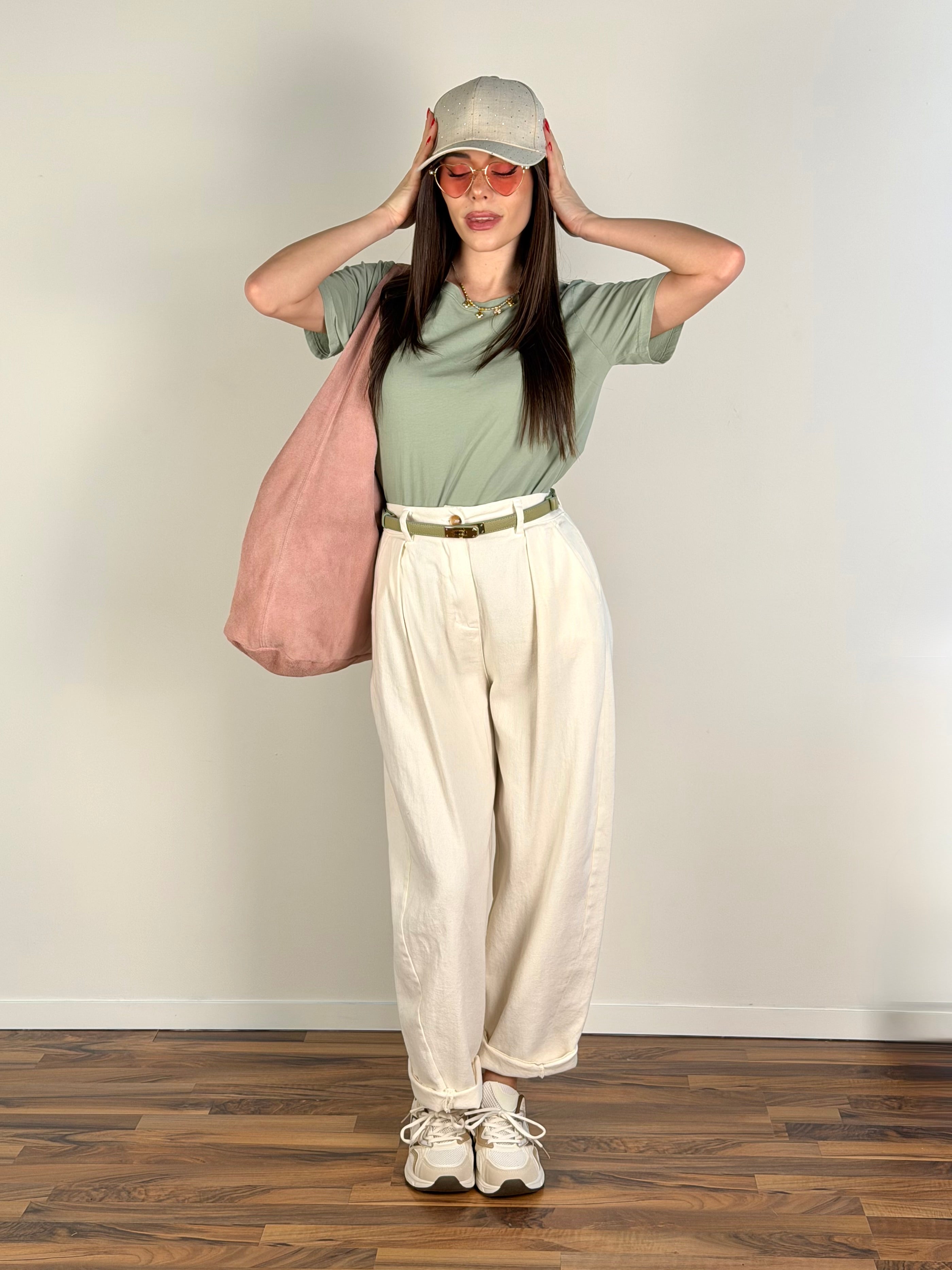 T-shirt monocolore verde