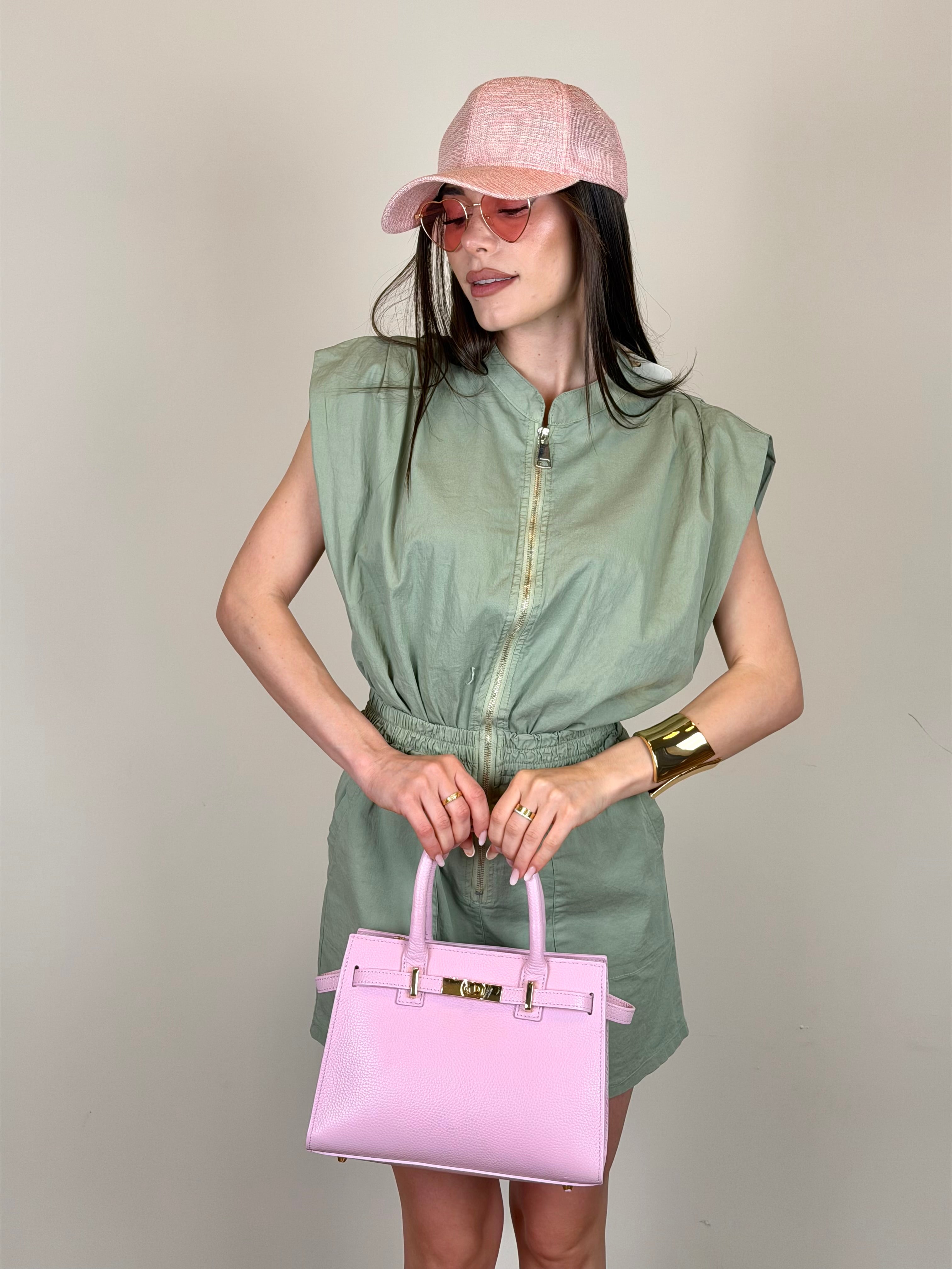 Abito premium con zip verde