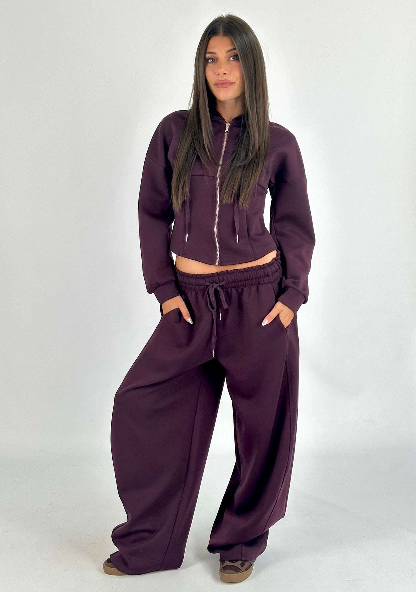 Felpa tuta sportiva Gemma bordeaux