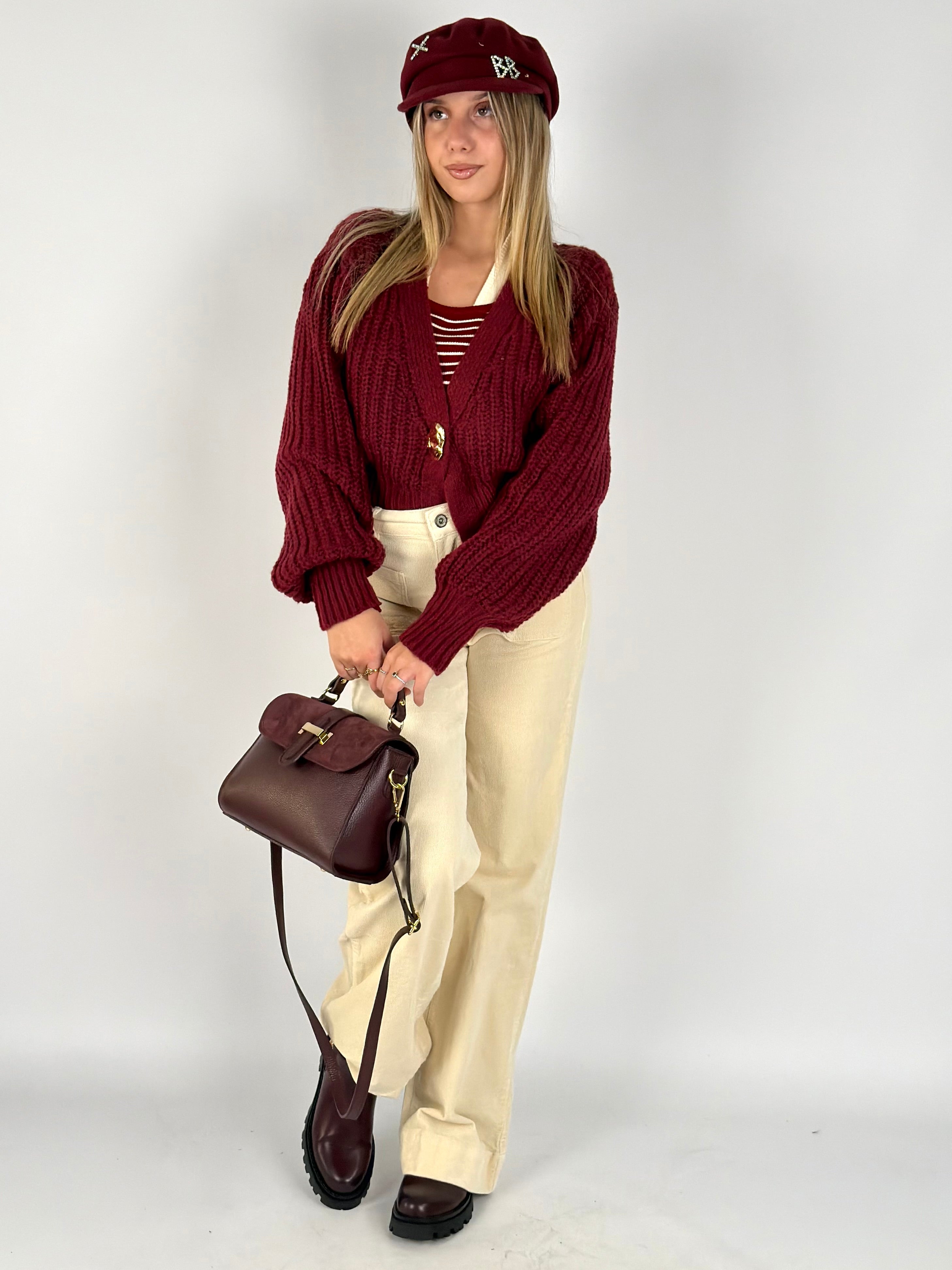 Maglia happy bordeaux