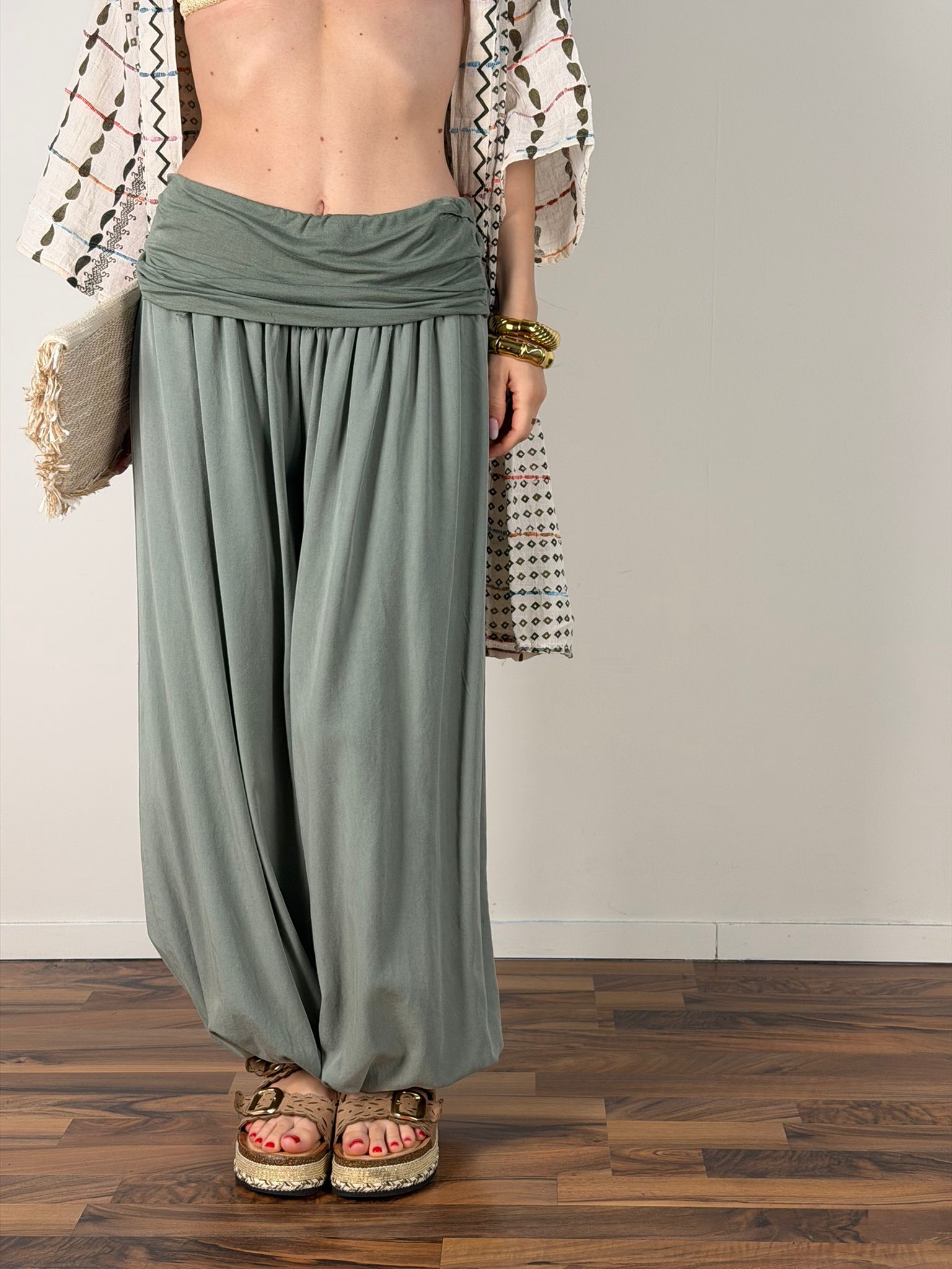 Pantalone odalisca verde