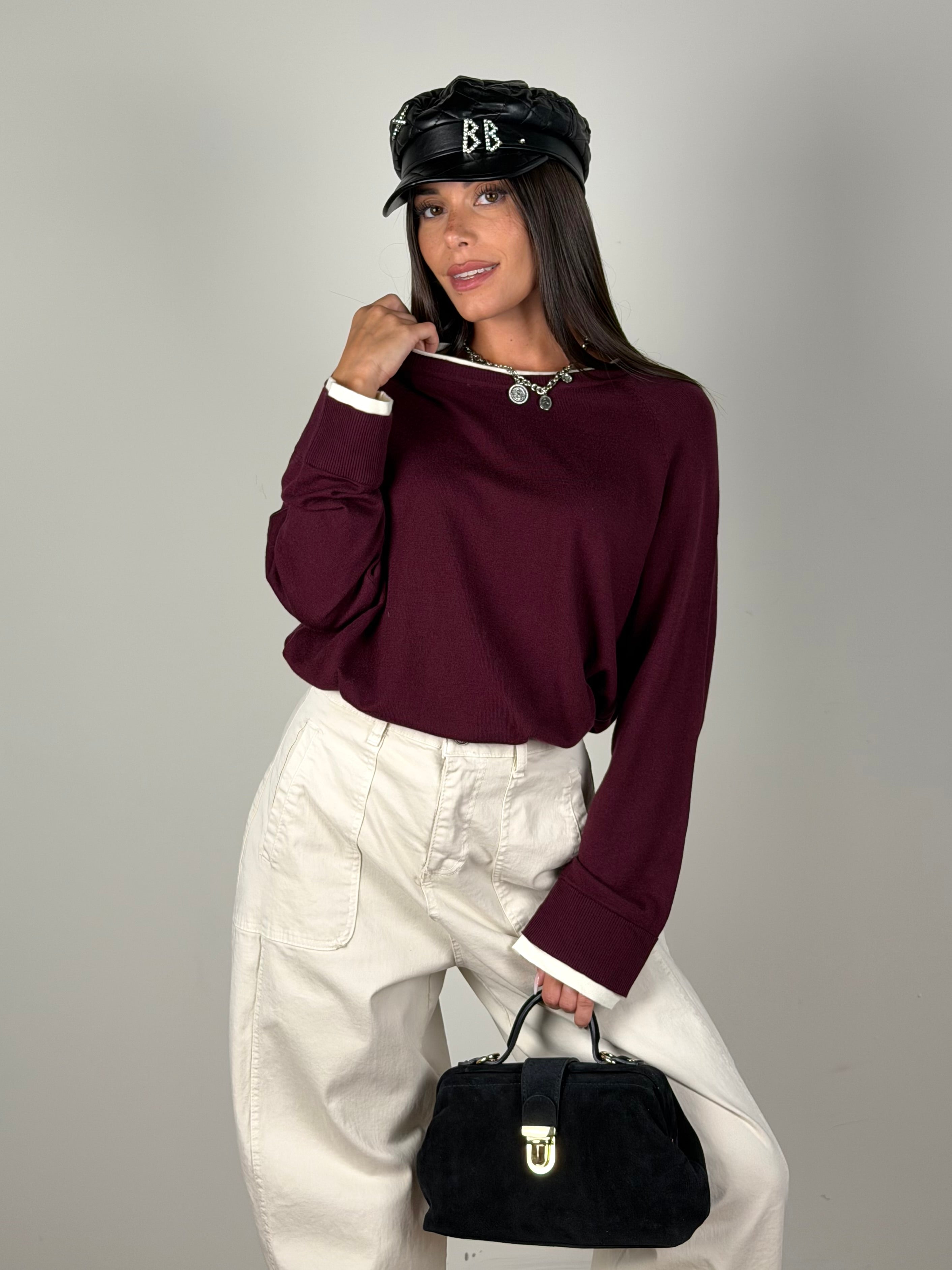 Maglia Corinne bordeaux