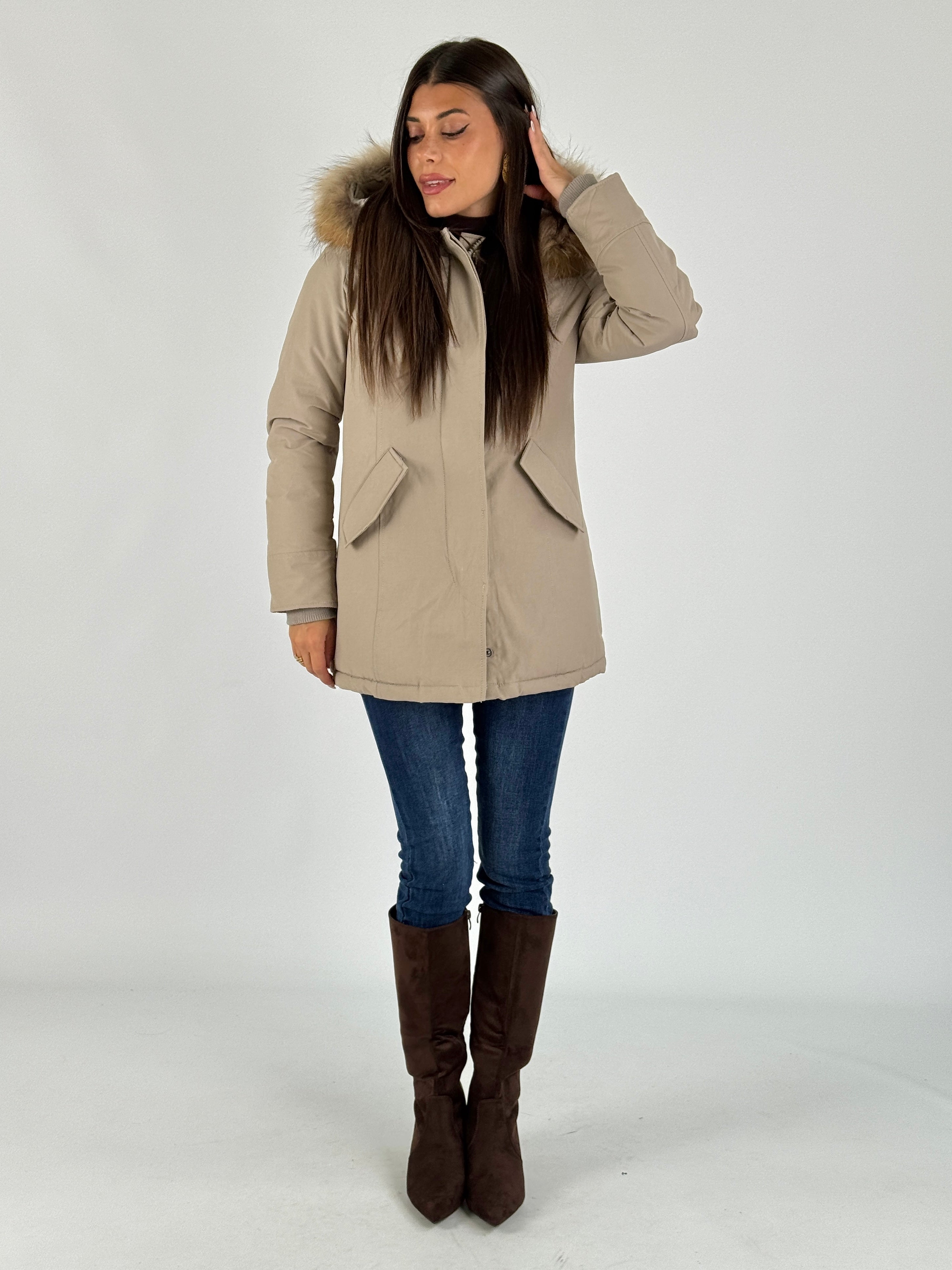 Giaccone Parka beige