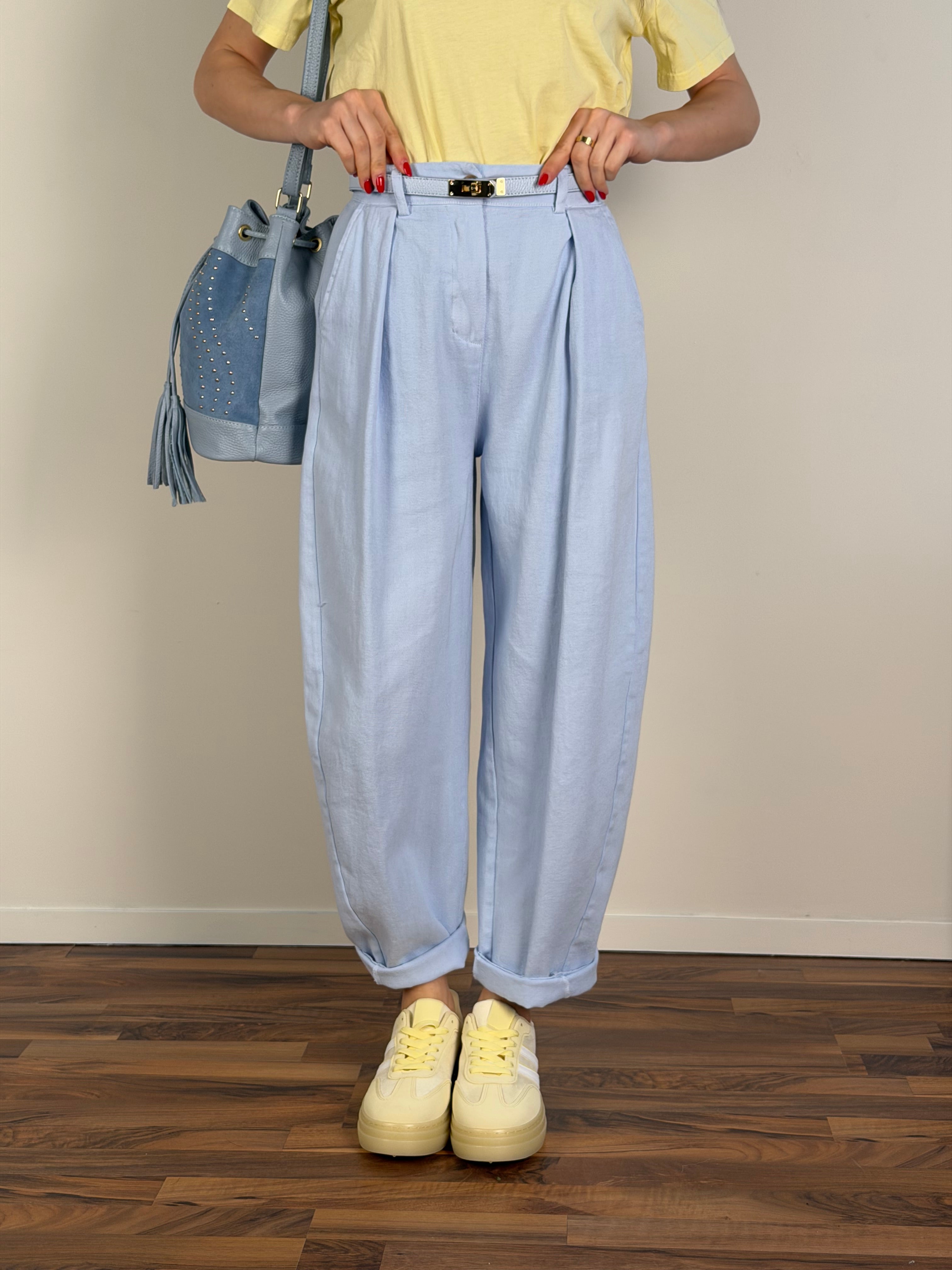 Pantalone Cipro celeste