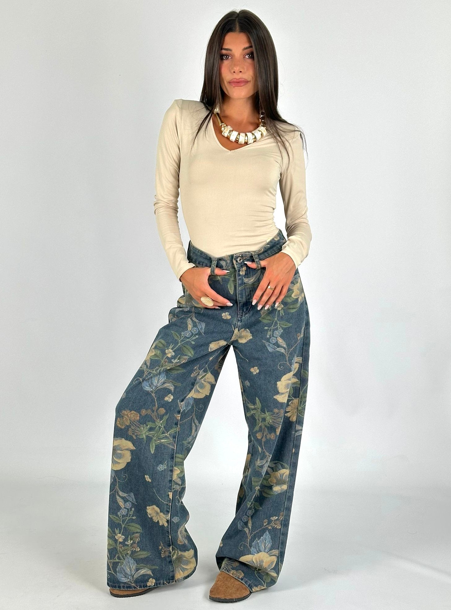 Maglia anni 90 beige