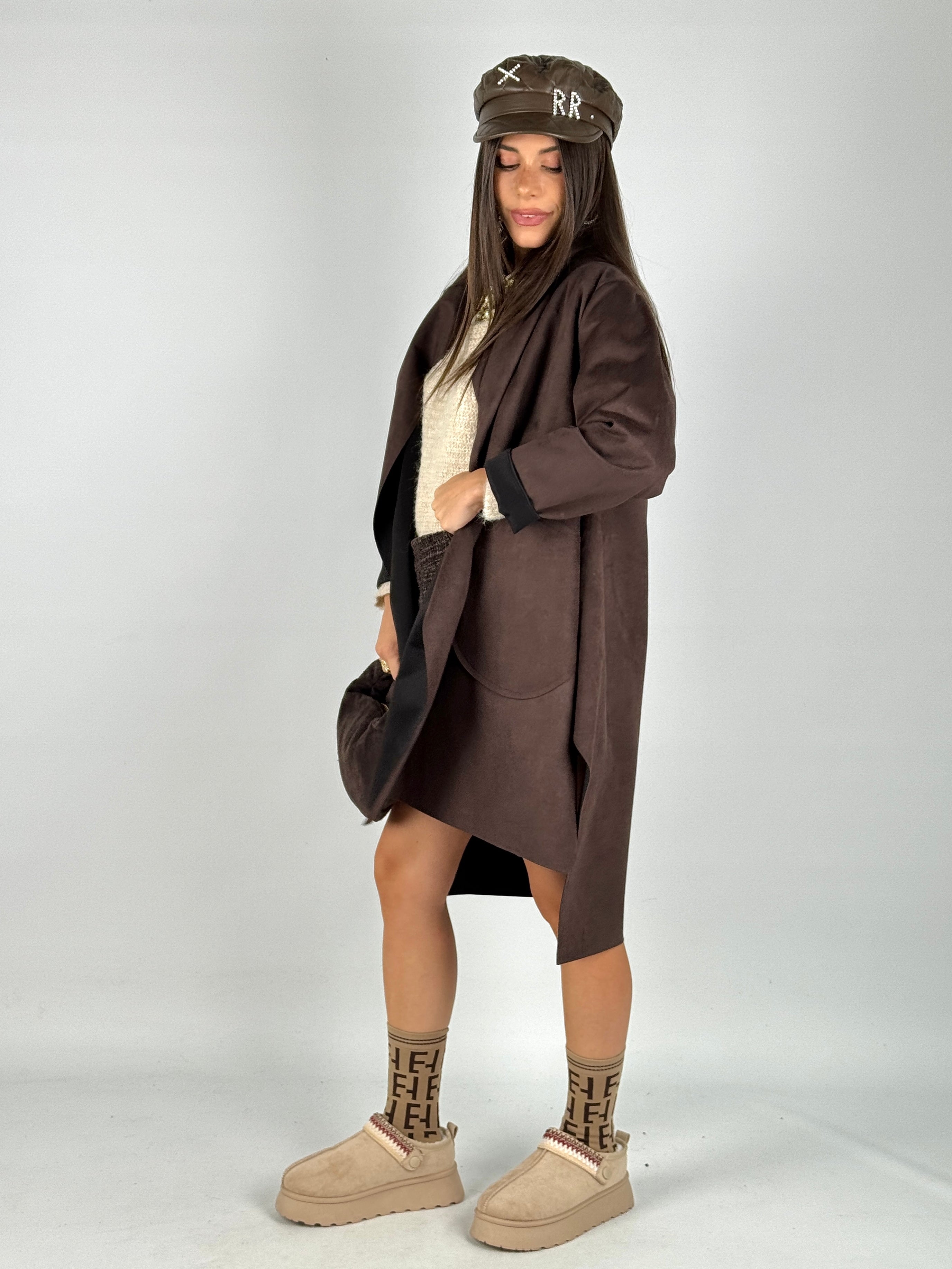 Spolverino scamosciato moro