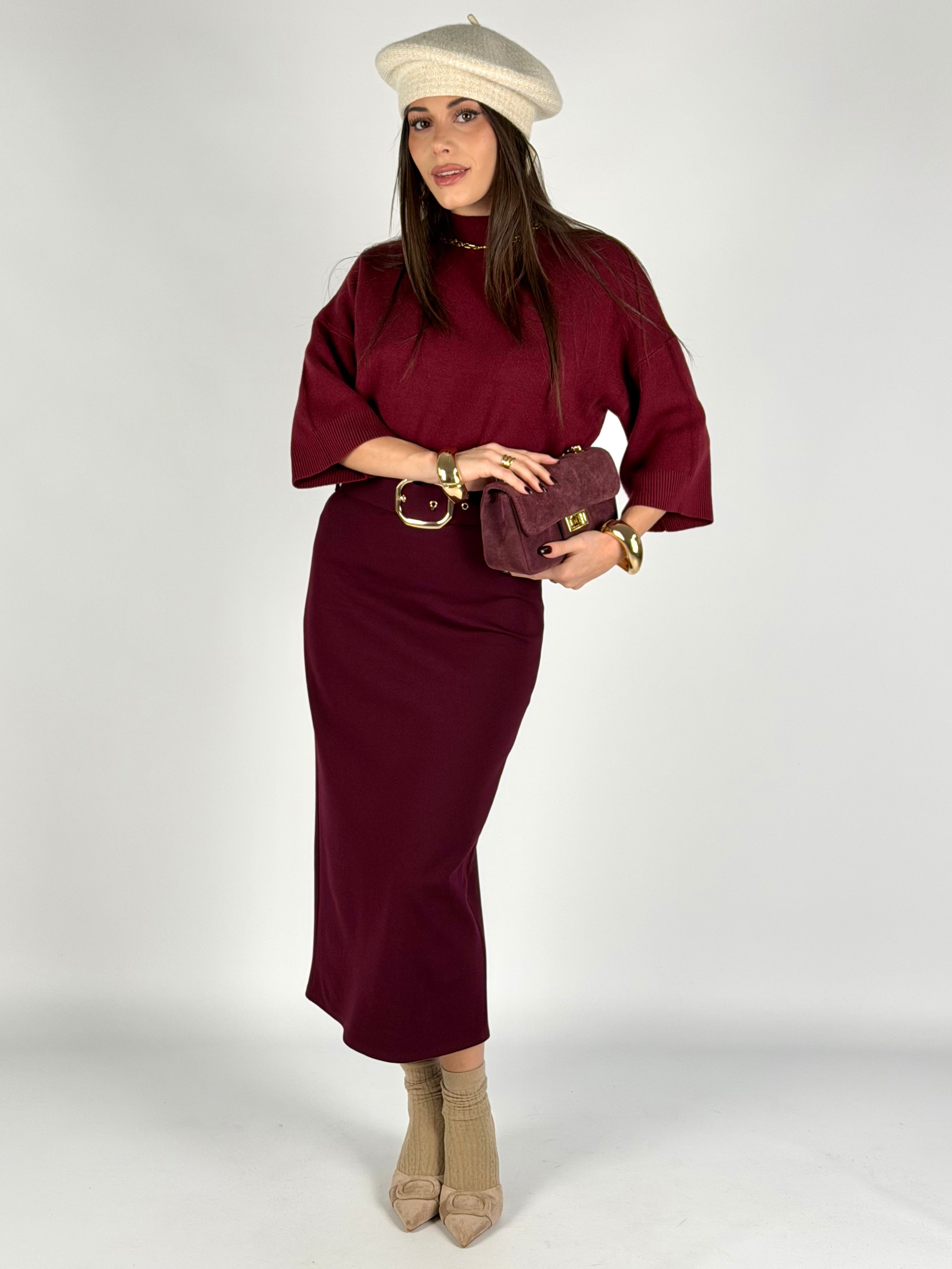 Maglia Amelie bordeaux