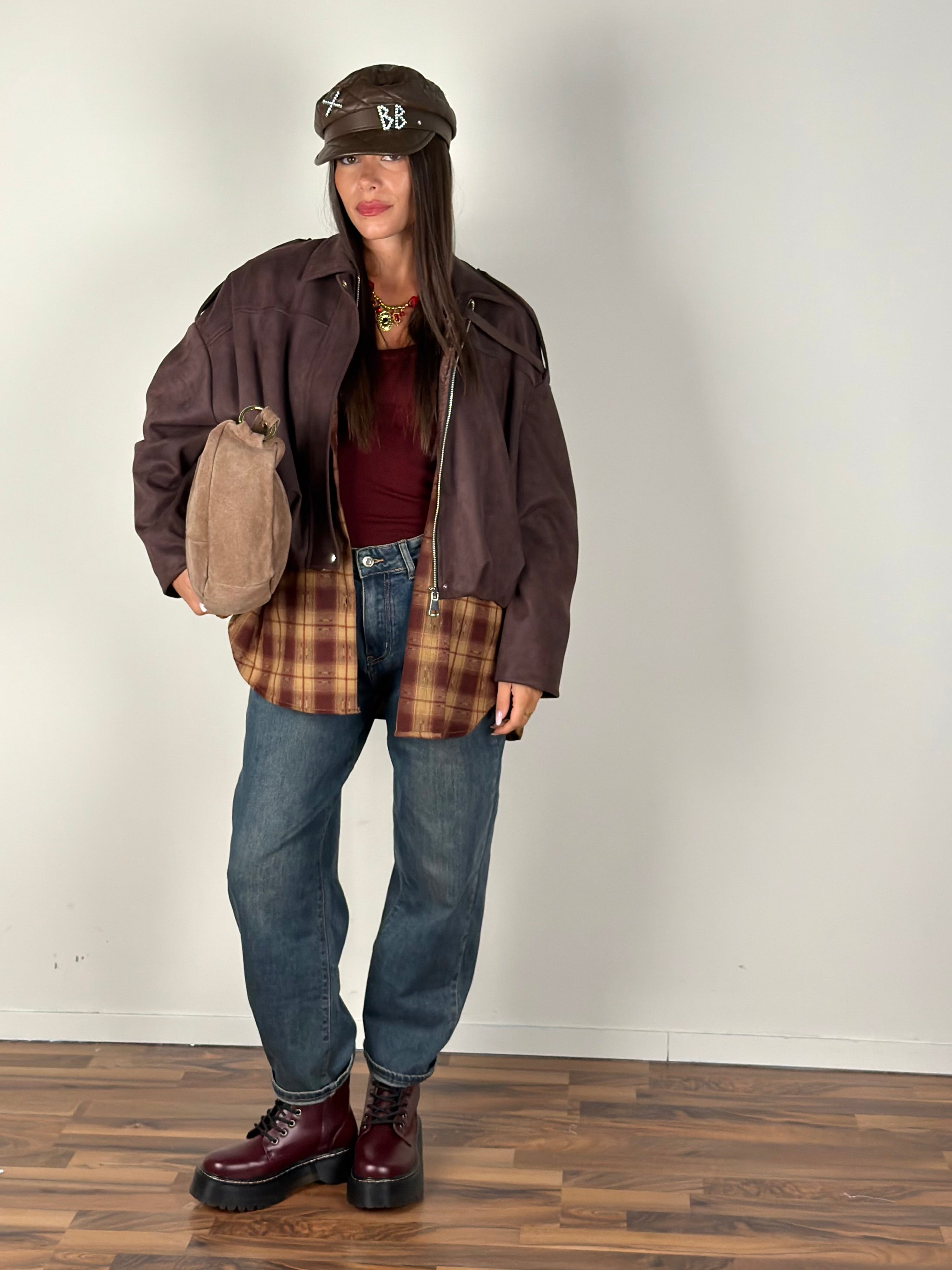 Bomber scamosciato Clelia moro