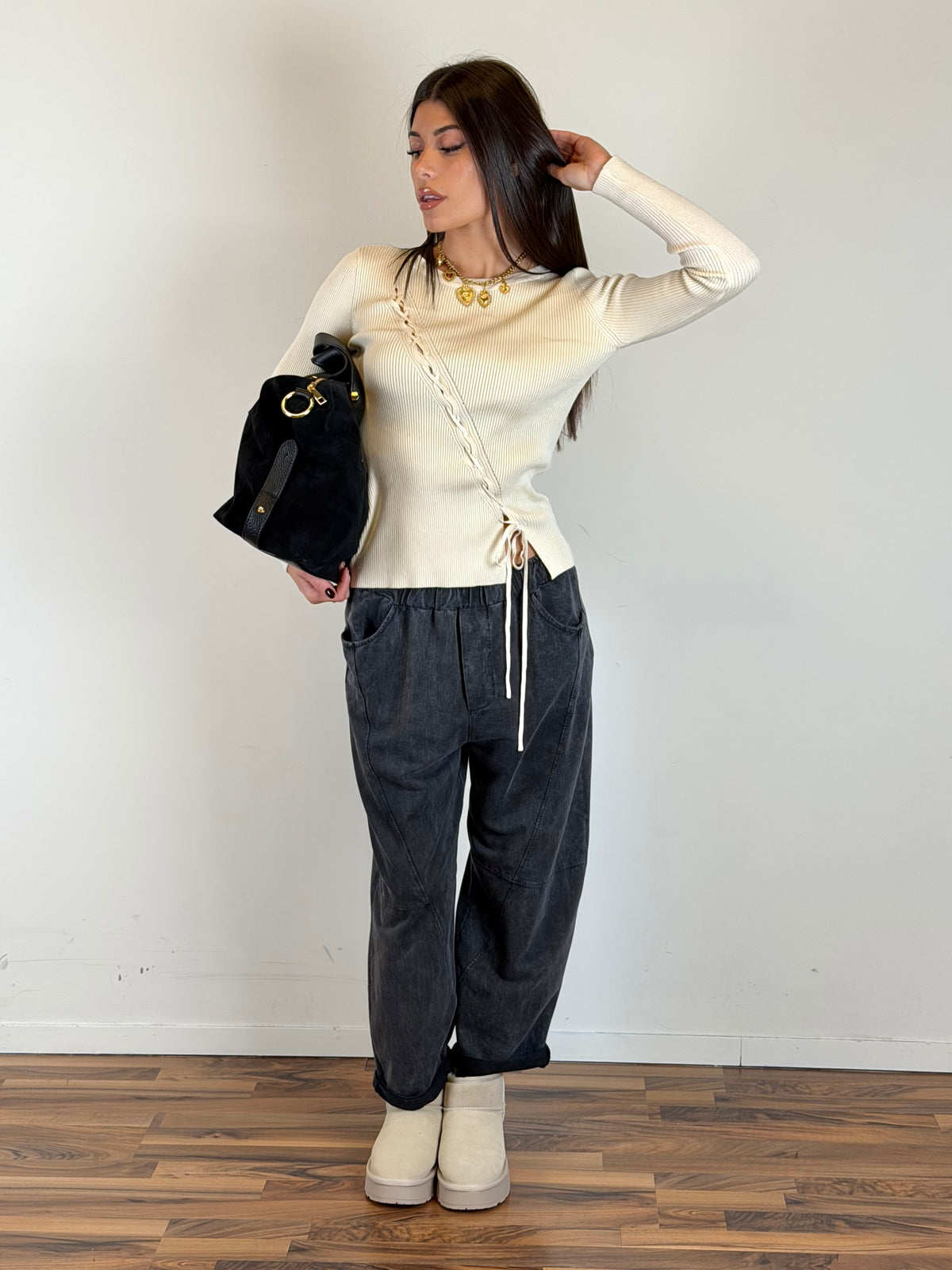 Pantalone Wash nero