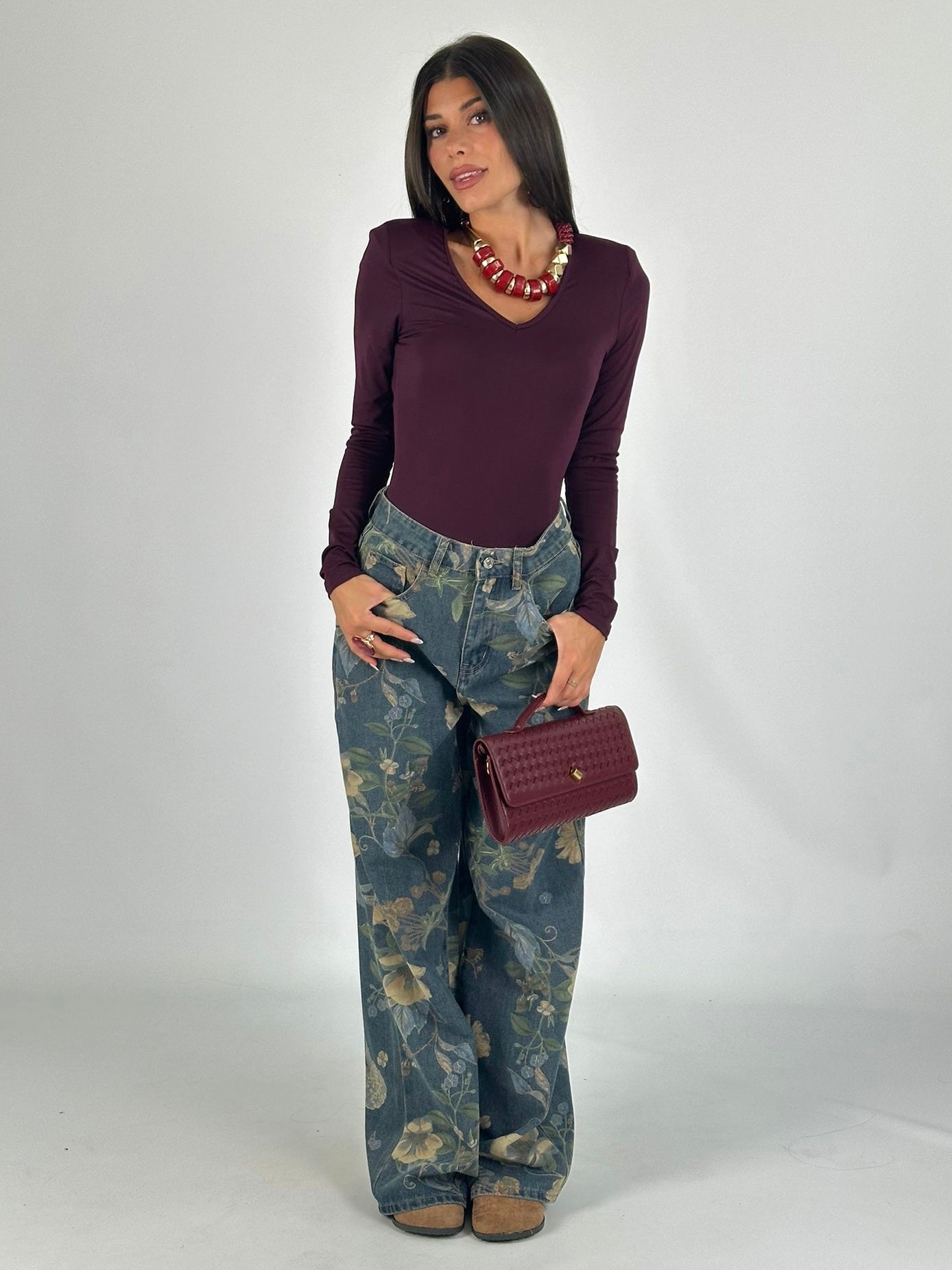 Maglia anni 90 bordeaux