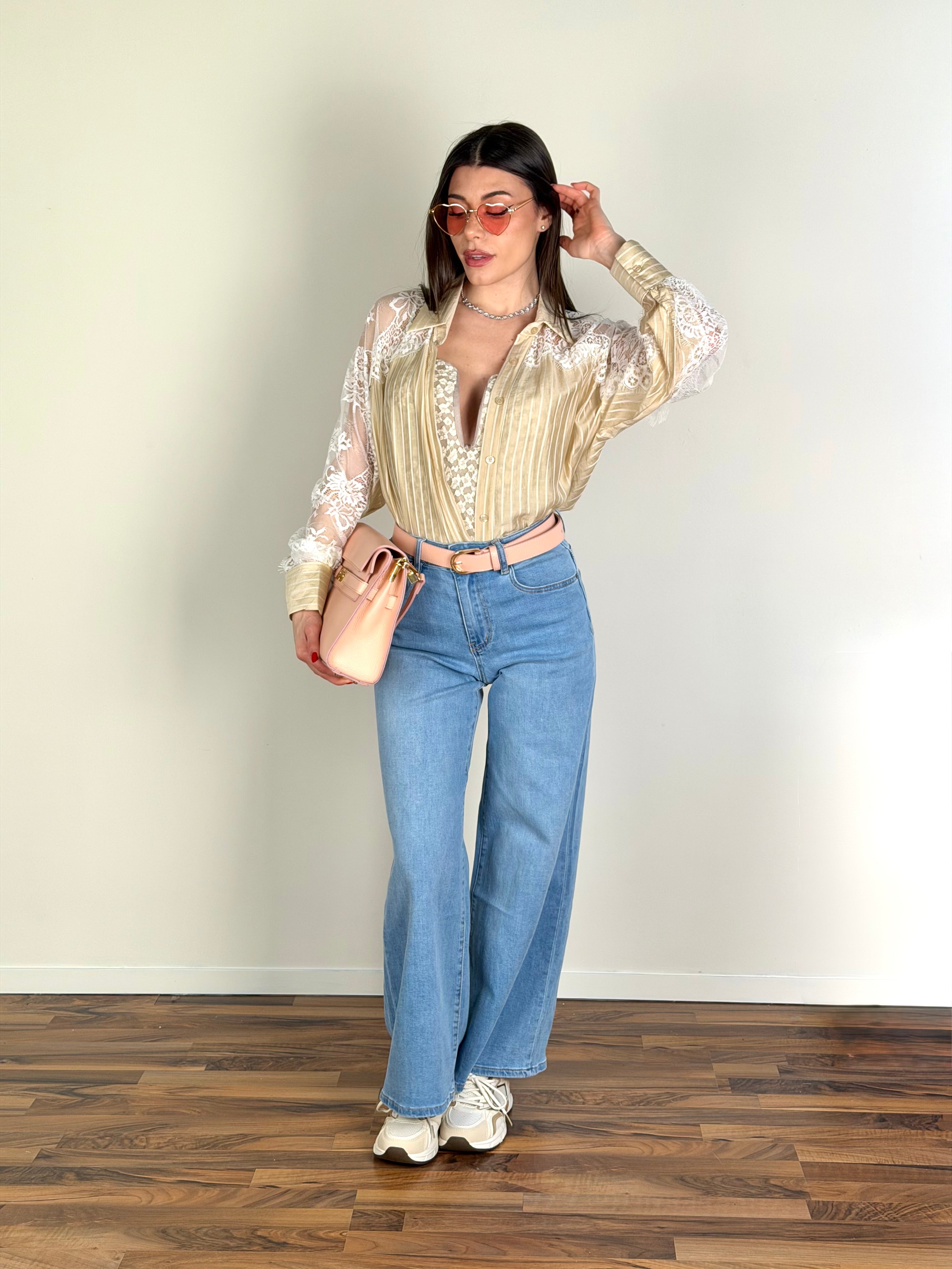 Camicia Baby-doll beige