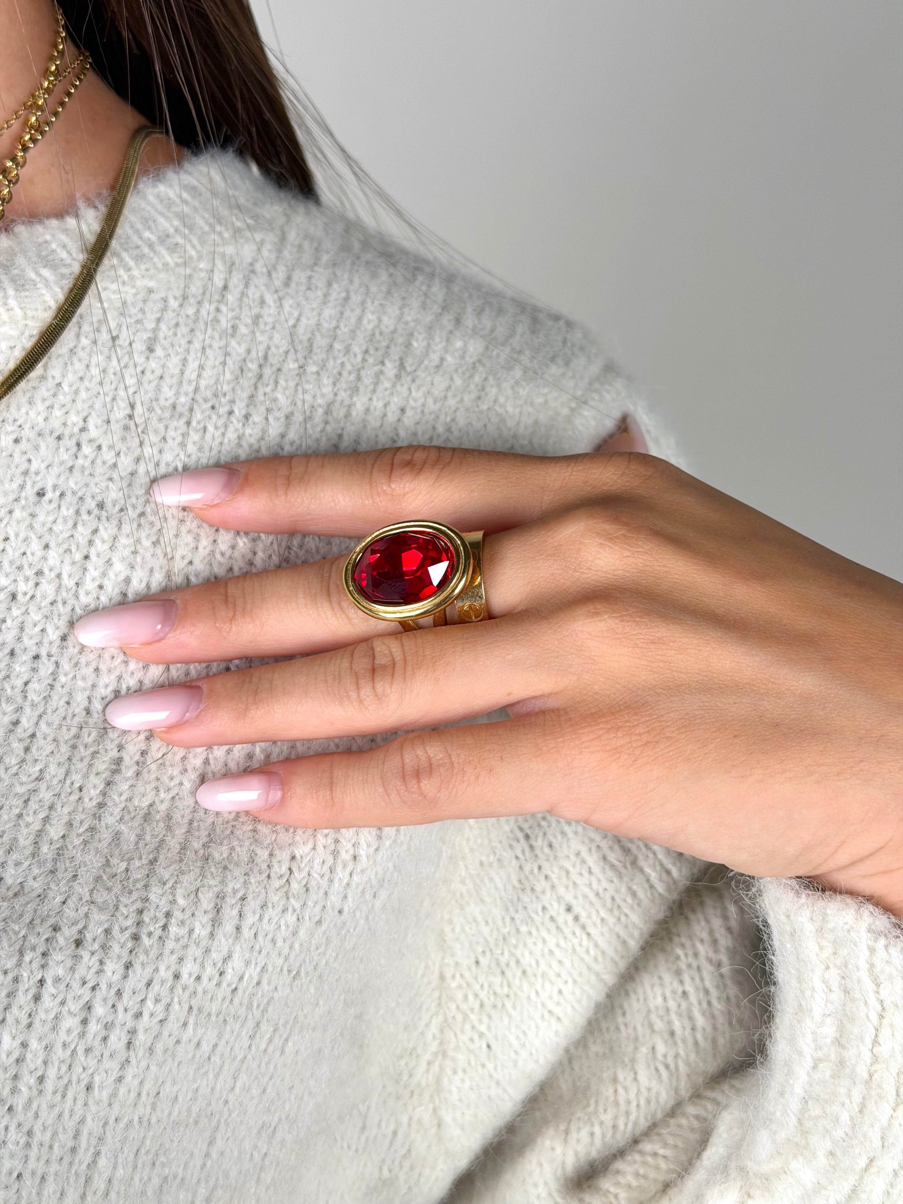 Anello passion bordeaux - Collezione passion