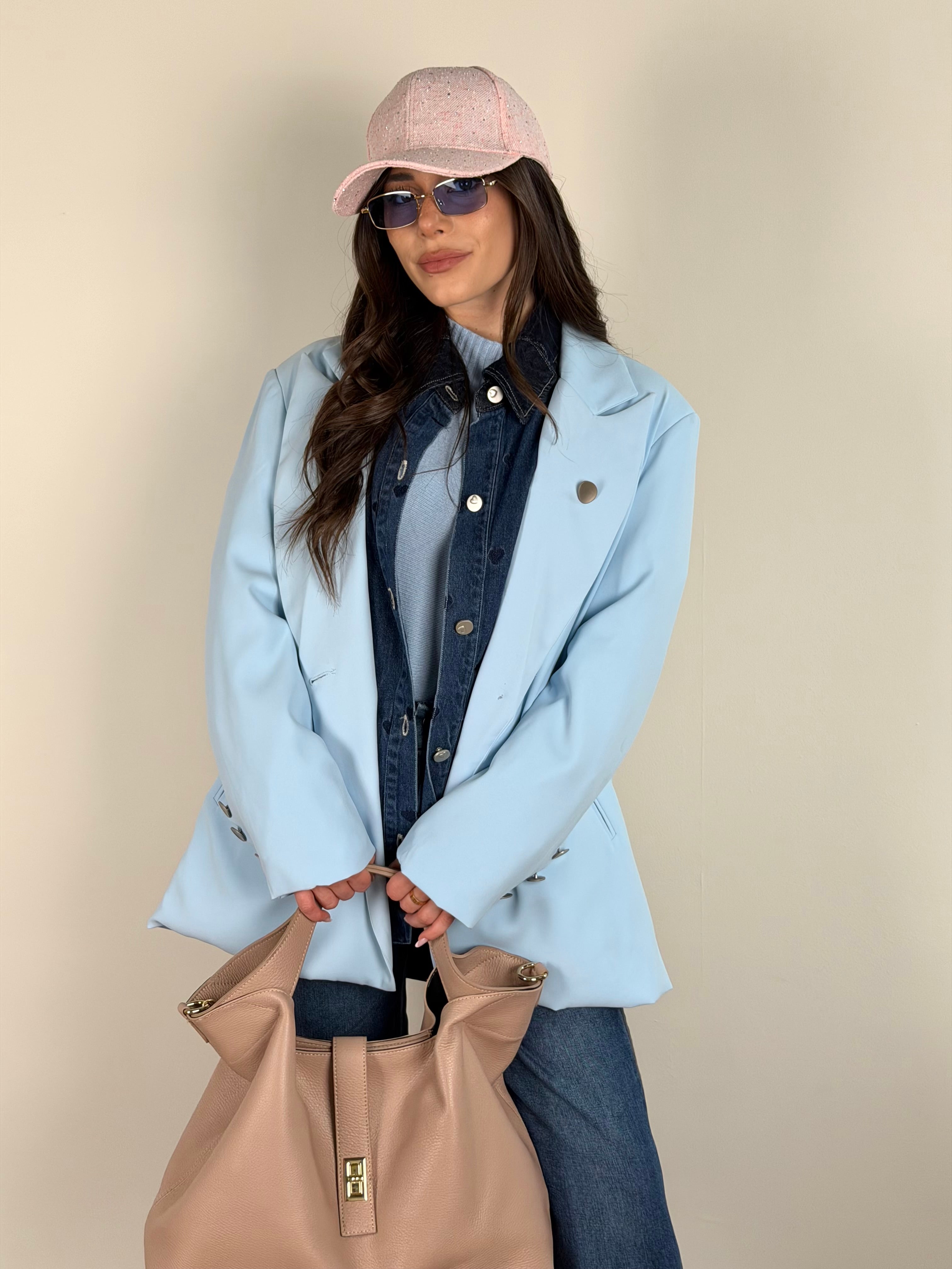 Giacca Marien celeste