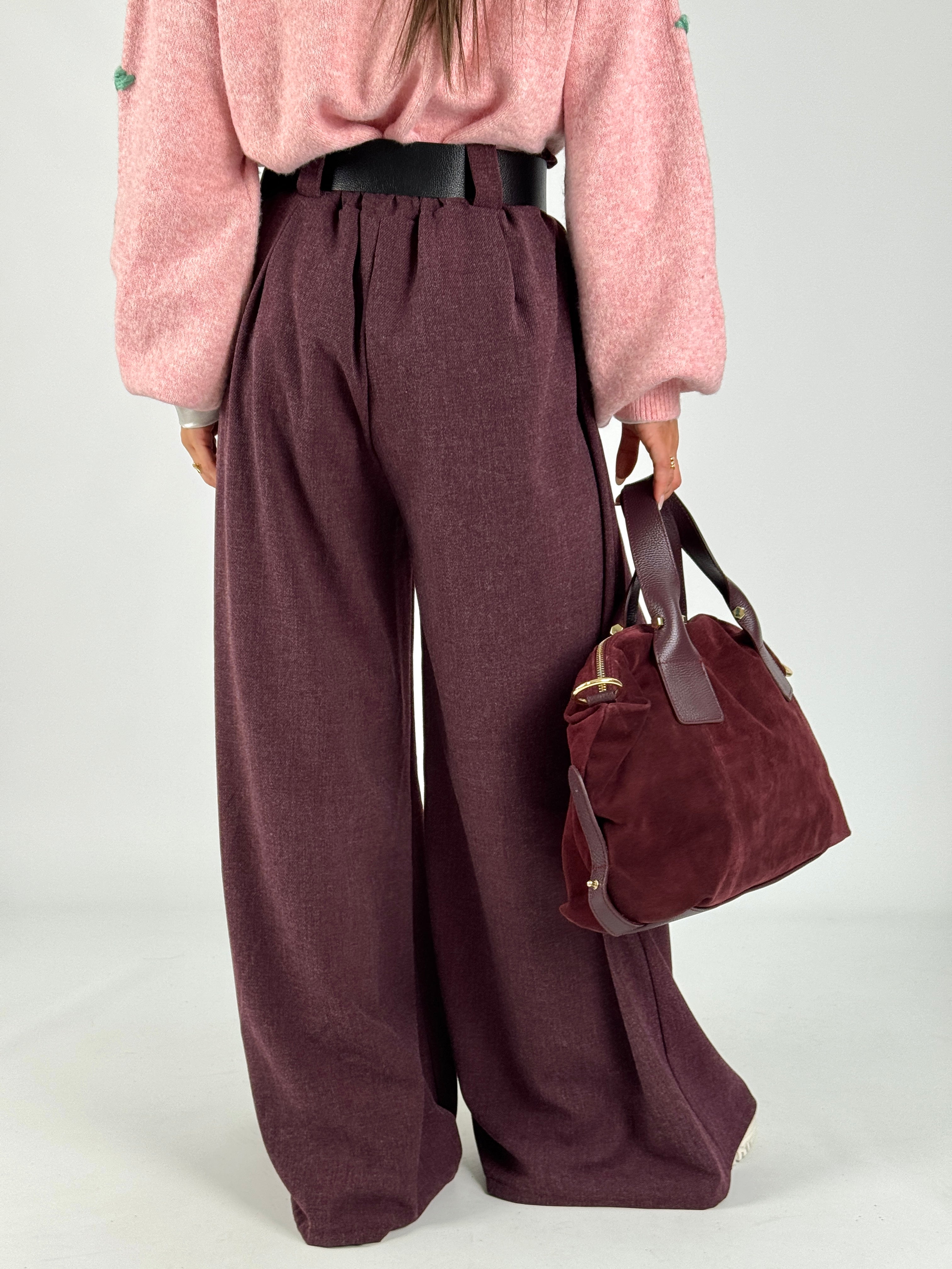 Pantalone Fatima bordeaux