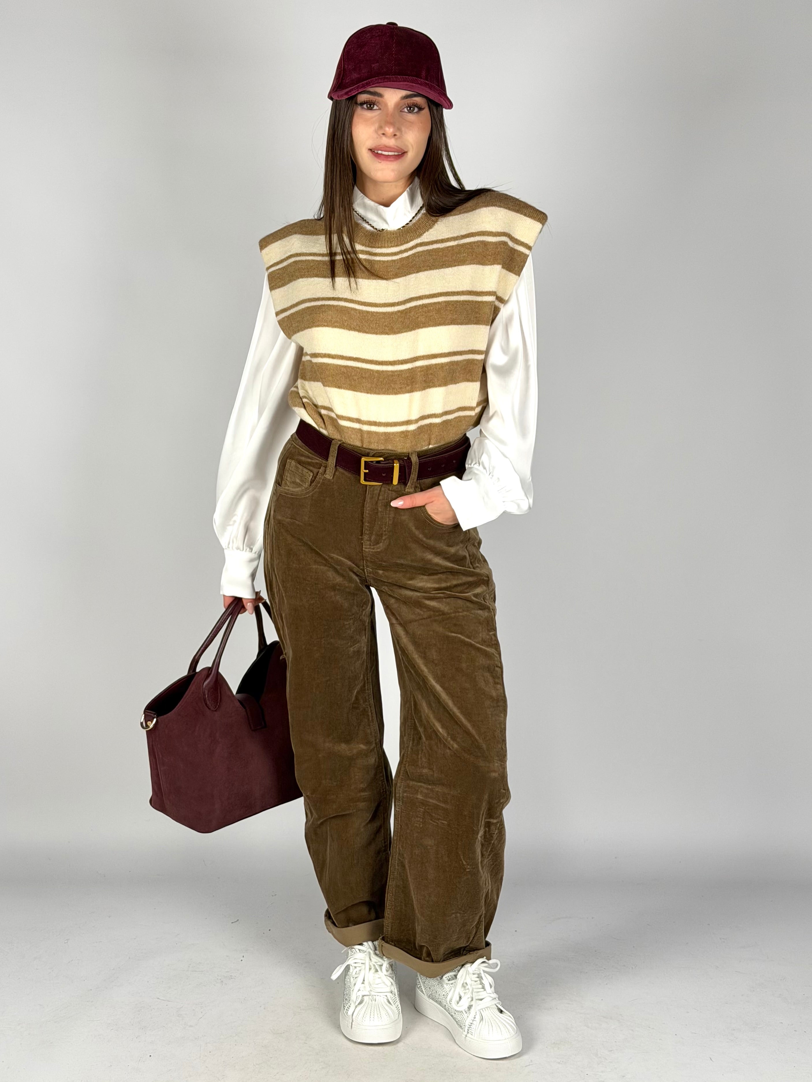 Jeans ballon velluto